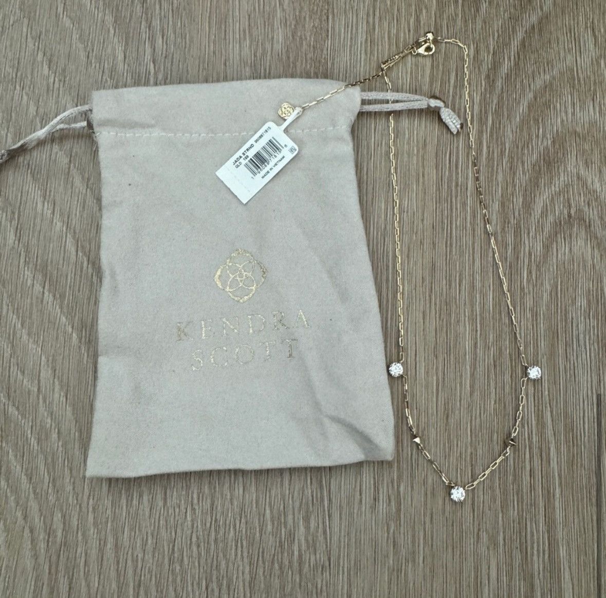 Kendra Scott NWT Kendra Scott Jada Gold Strand Necklace in White CZ Size ONE SIZE - 5 Thumbnail
