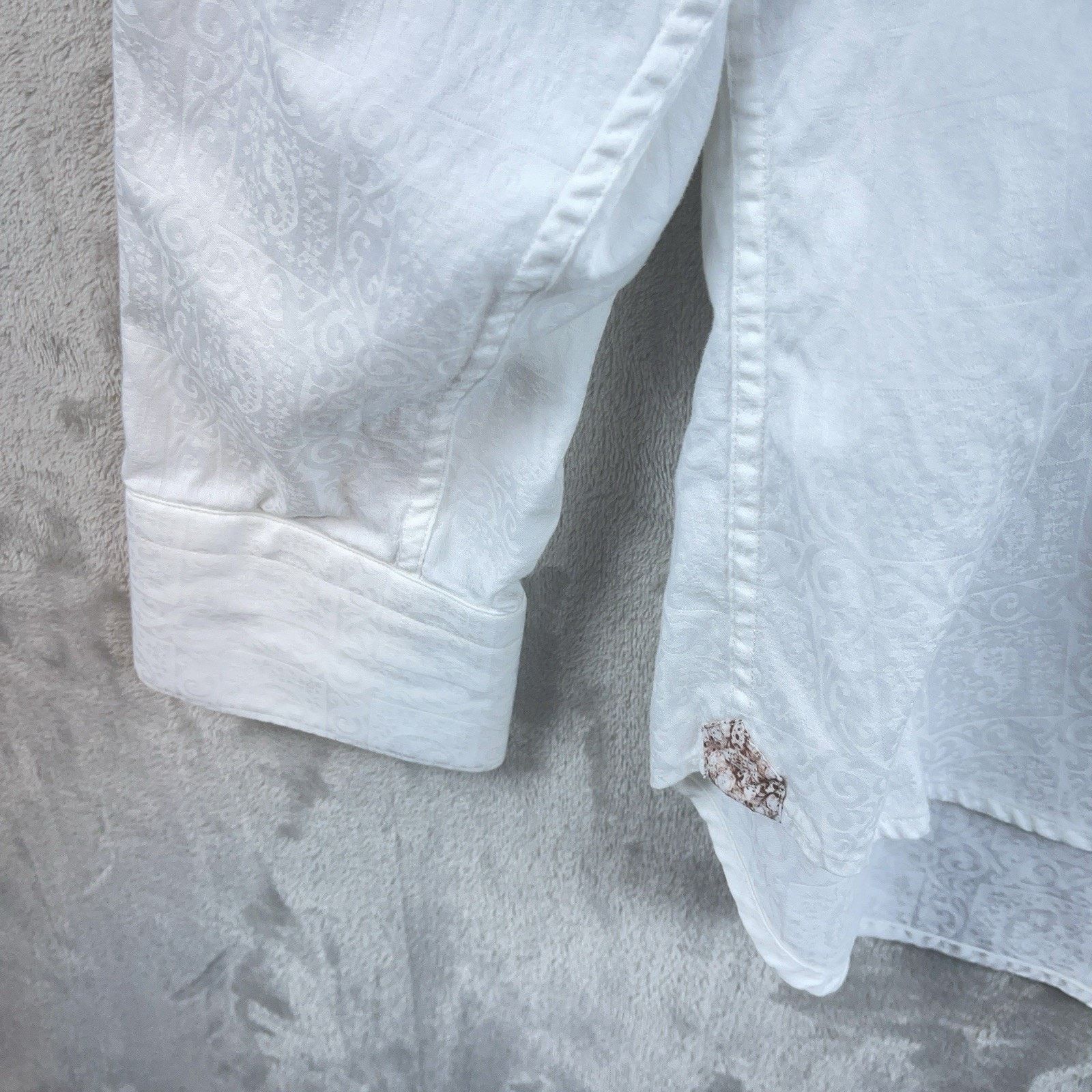 Robert Graham Robert Graham The Mark 2XL White Paisley Jacquard Shirt Size US XXL / EU 58 / 5 - 7 Thumbnail