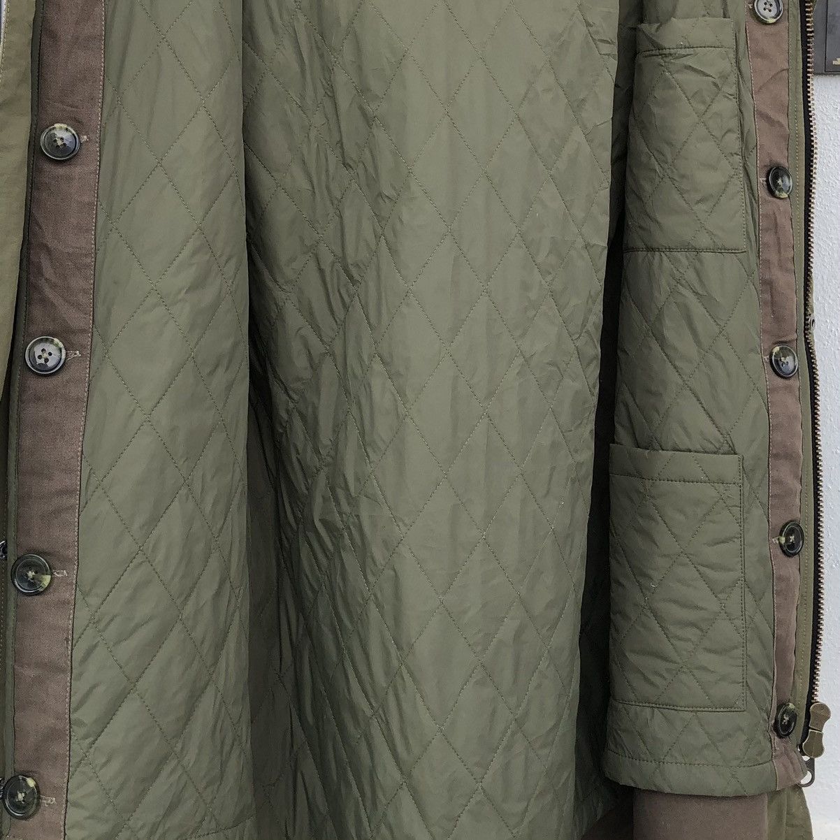 Japanese Brand BAGARCH Mod Coat Olive Military Coat Cross Big Logo Parka Size US XL / EU 56 / 4 - 15 Thumbnail
