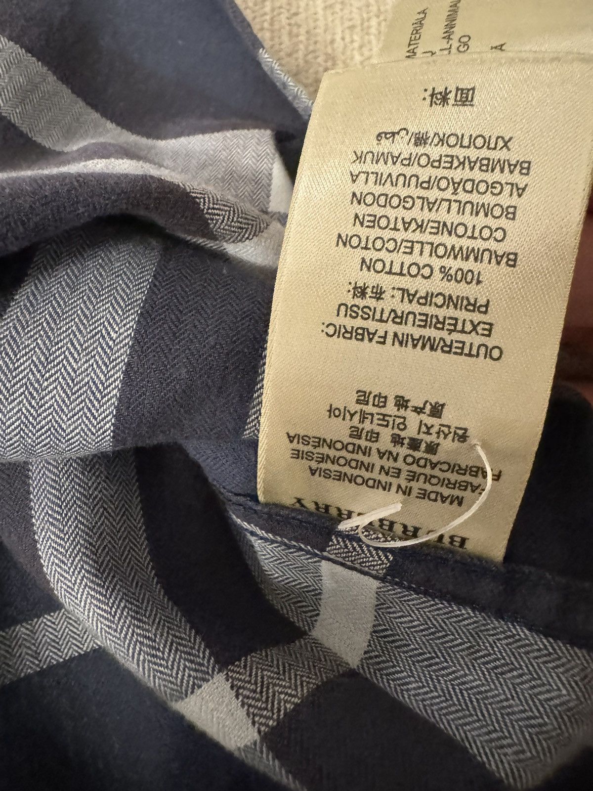 Burberry Men’s Burberry Brit Shirt Small Blue Nova Check Navy Size US XS / EU 42 / 0 - 8 Thumbnail