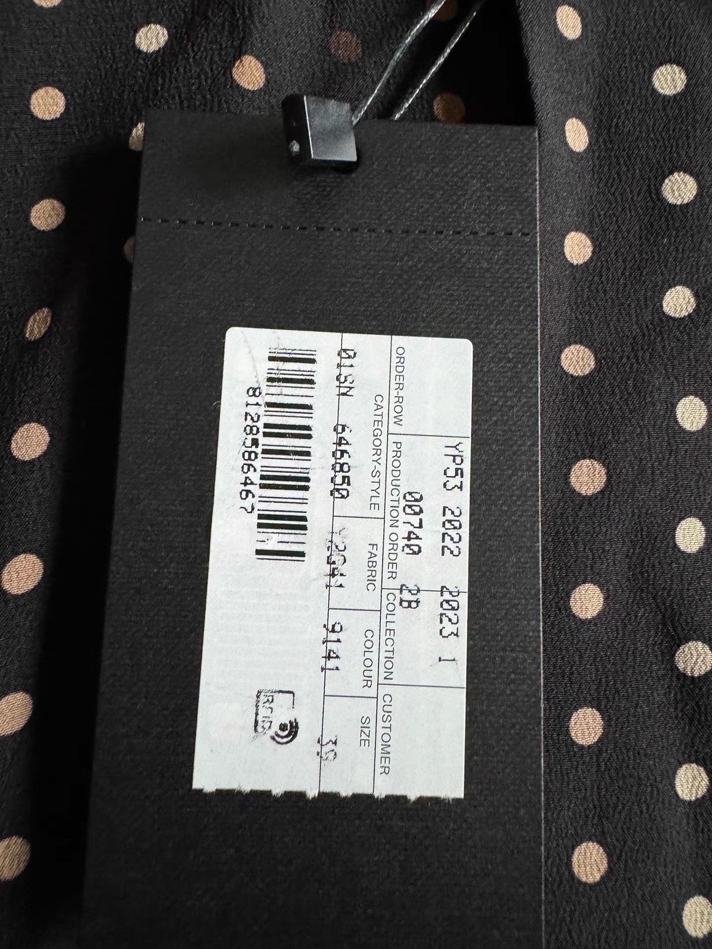 Saint Laurent Paris Saint Laurent Polka Dot Silk Shirt K33 Size US L / EU 52-54 / 3 - 3 Thumbnail