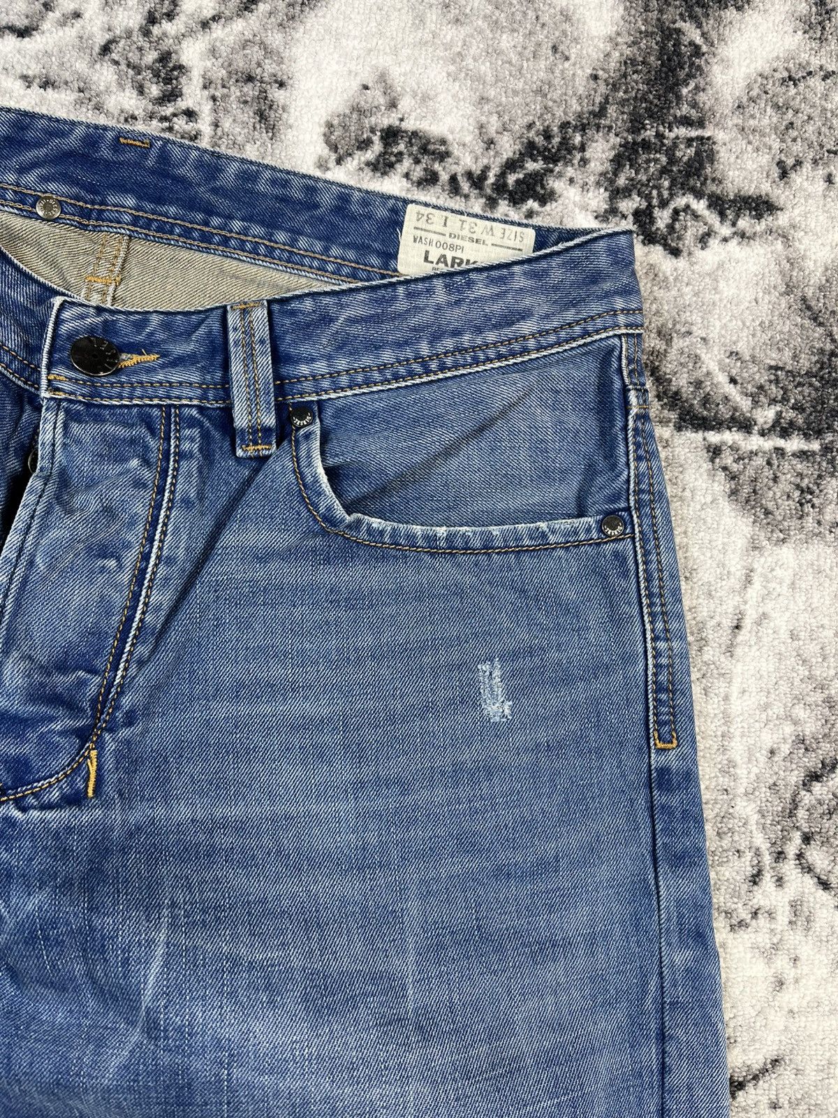 Diesel Diesel Larkee Regular Straight Jeans Tag 31 Fit 34 Size US 31 - 6 Thumbnail