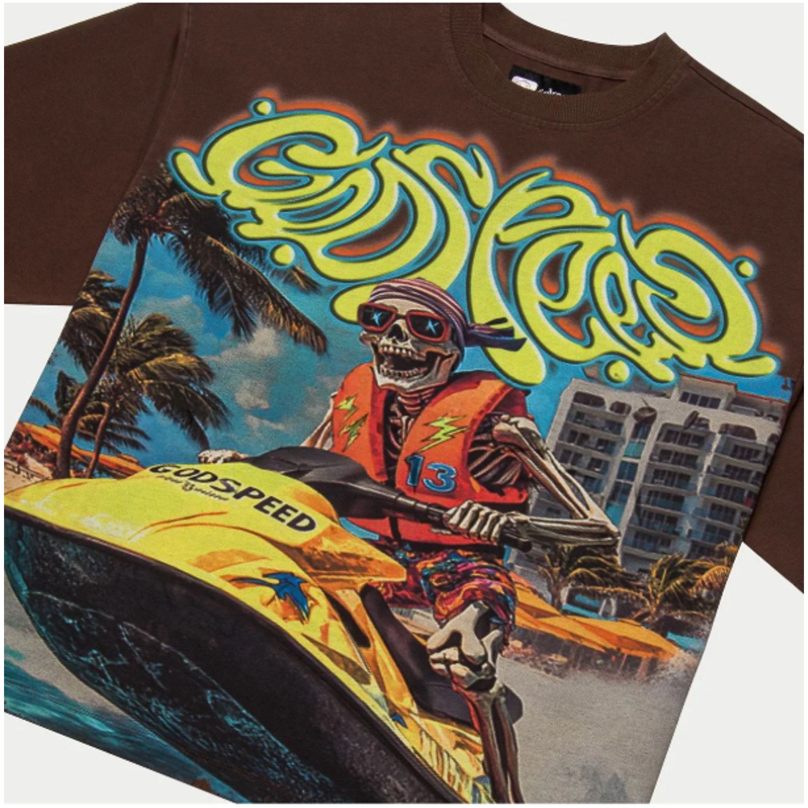 Godspeed GODSPEED T-SHIRT Wave Runner Brown Wash Size XLarge NEW Size US XL / EU 56 / 4 - 3 Thumbnail
