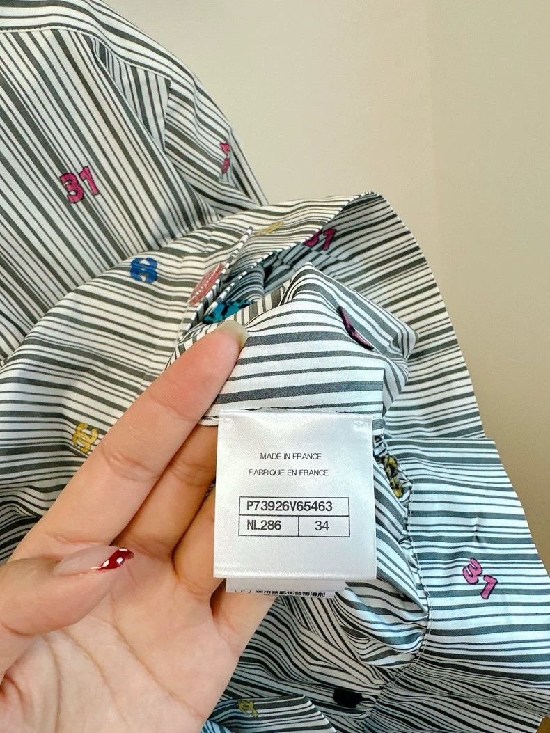 Chanel Chanel 23C three-dimensional flower embroidered striped ja Size XXS / US 00 / IT 34 - 5 Thumbnail