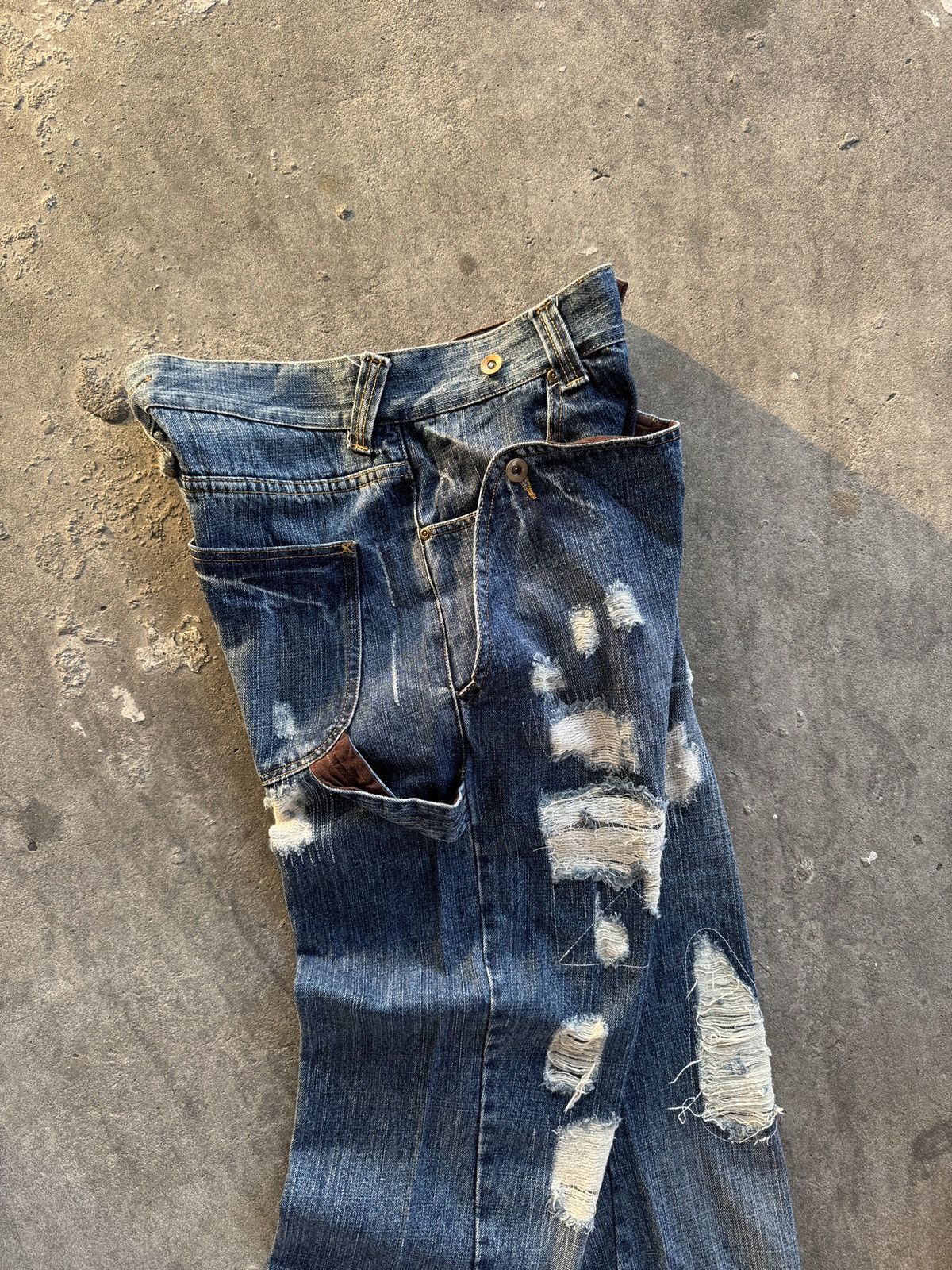 Japanese Brand Vintage Nir Distress Badges Jeans Size US 33 - 6 Thumbnail
