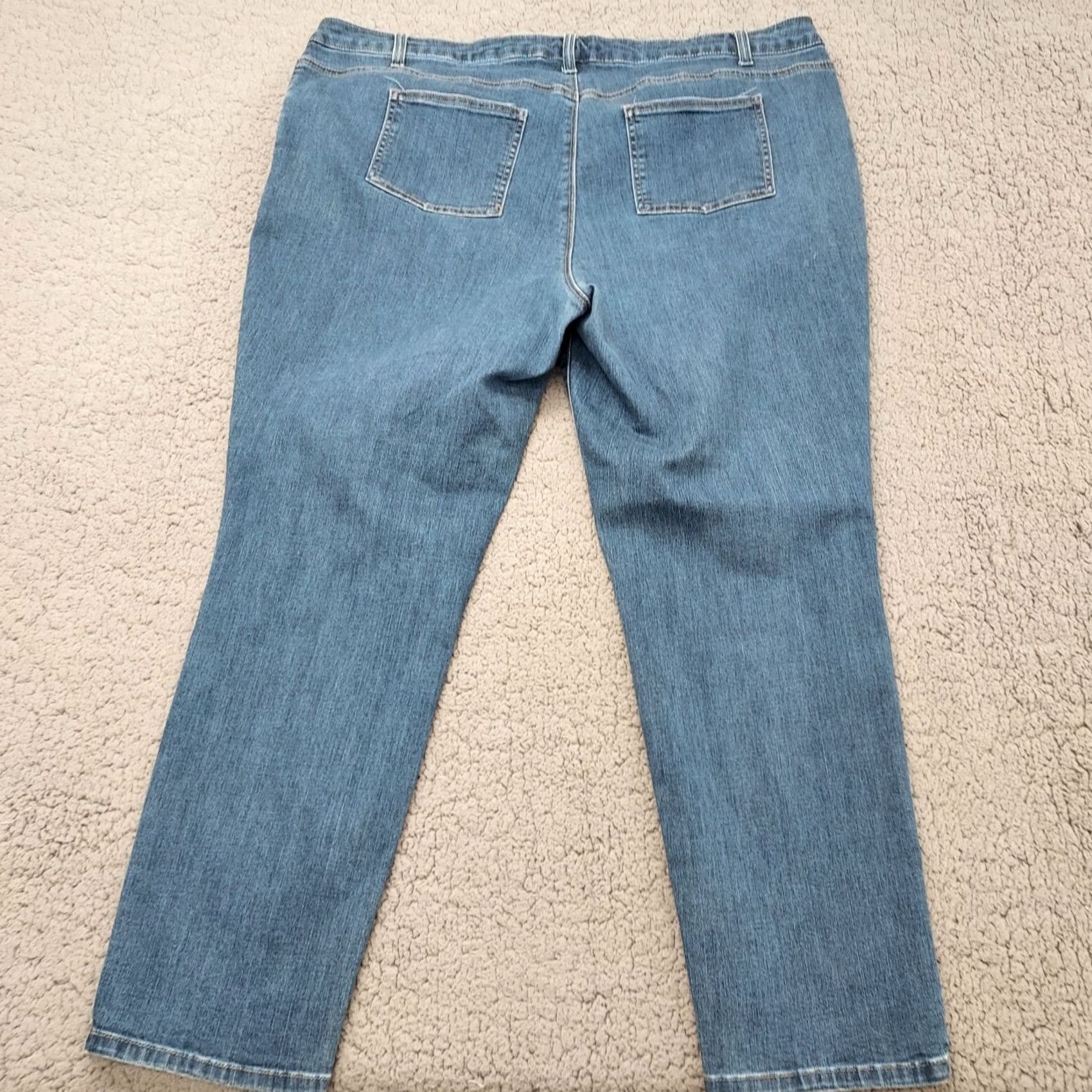 Vintage VINTAGE? Woman Within Jeans Women’s Plus Size 22W Bootcut Med Wash 43x28 Size 40" / US 18 - 2 Thumbnail