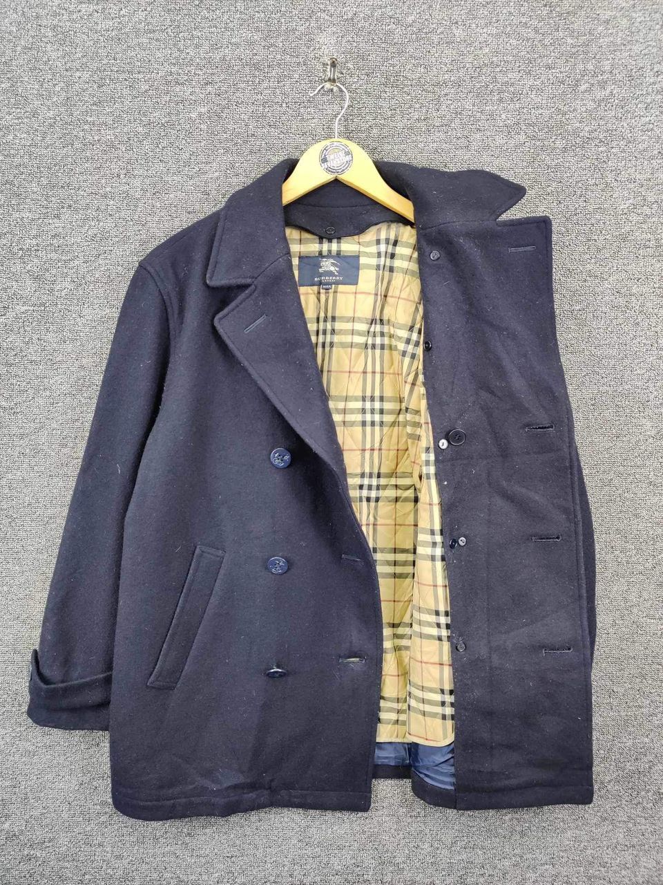 Burberry × Vintage Vintage Burberry Nova Check Double Breasted Wool Coat Jacket Size US M / EU 48-50 / 2 - 7 Thumbnail