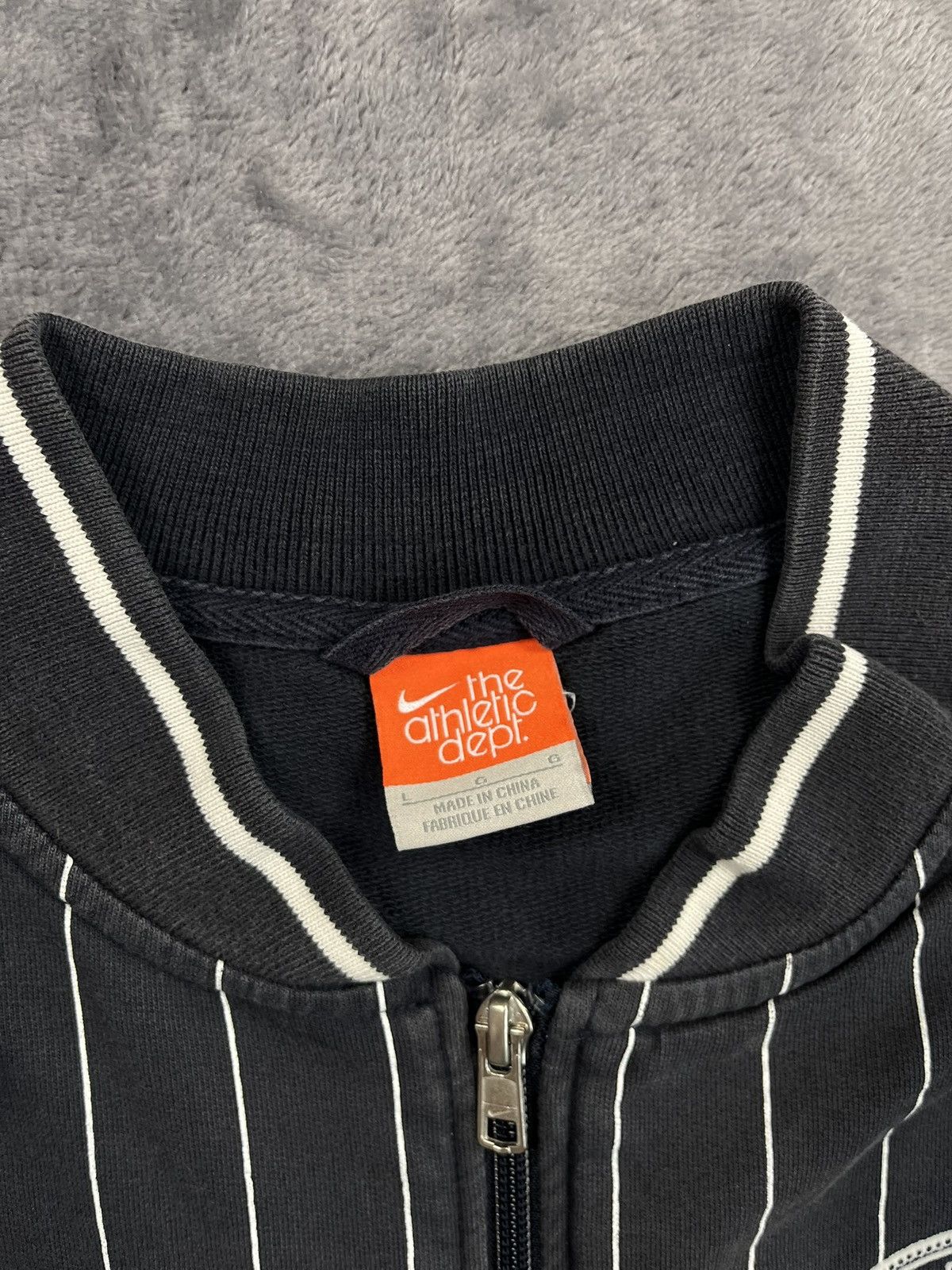 Nike 00s Nike Athletic Dept Varsity Jacket Pinstripe Swoosh Rare Size US L / EU 52-54 / 3 - 4 Thumbnail