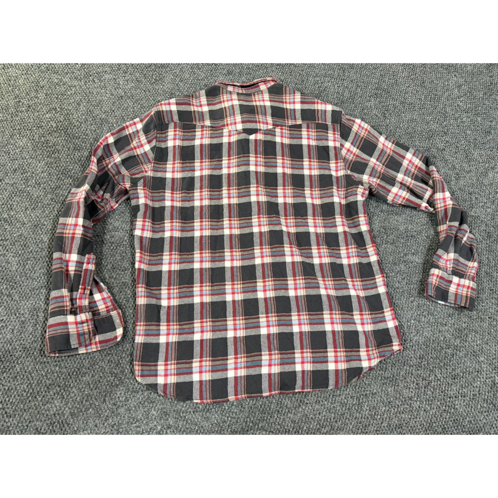 Lucky Brand Lucky Brand Button-Up Shirt Mens XL Black Red Plaid Long Sleeve Western Flannel Size US XL / EU 56 / 4 - 5 Thumbnail