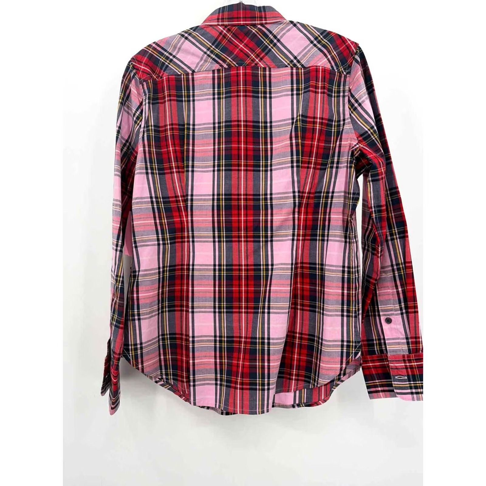 Pinko J Crew Pre-Owned Pink Size 6 Plaid Button Down Shirt Regular Girls Size M / US 6-8 / IT 42-44 - 2 Thumbnail