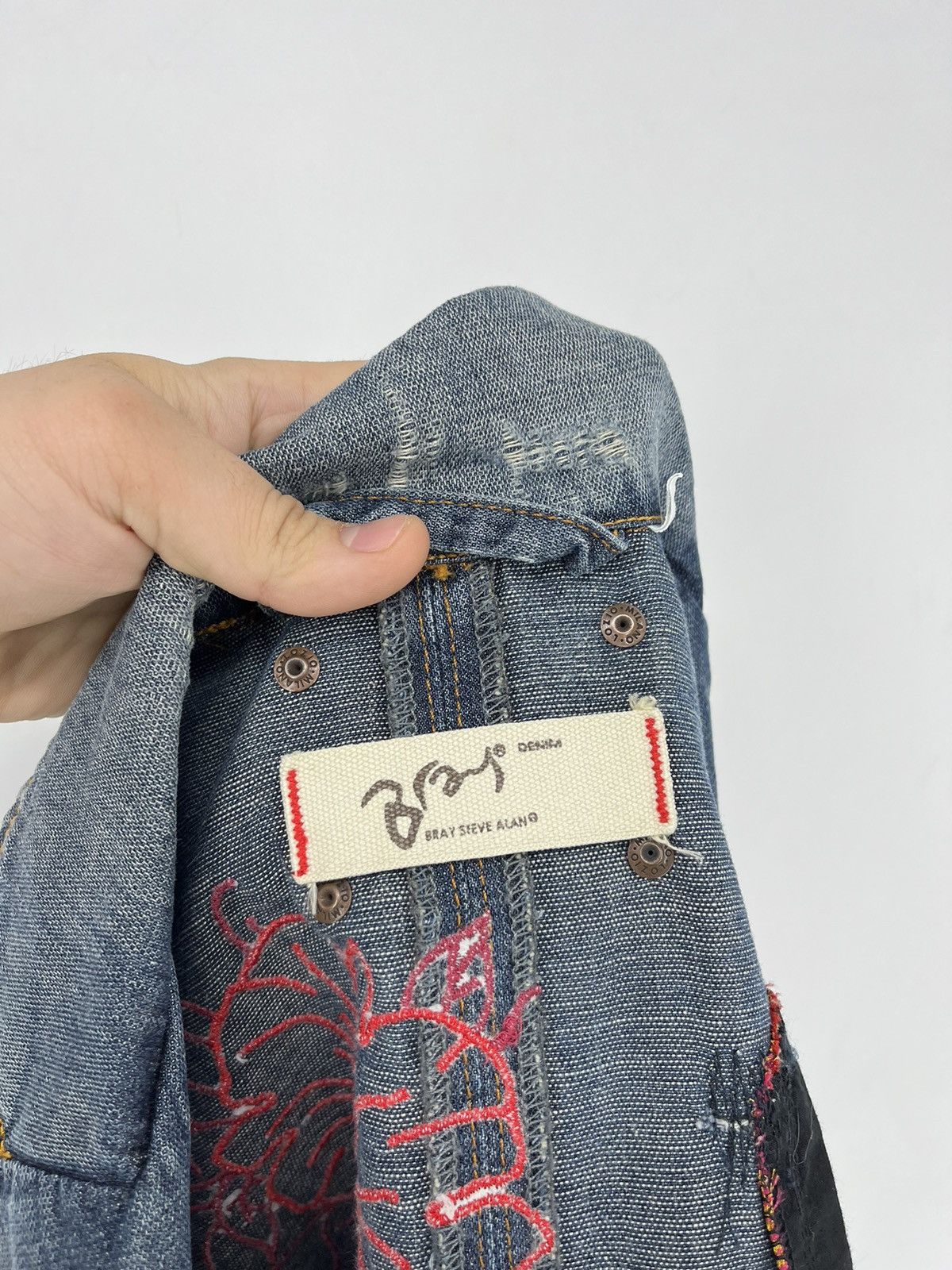 Bray Steve Alan × Japanese Brand Progetti & Prodotti Bray Vintage Y2K Denim Jacket Size S / US 4 / IT 40 - 15 Thumbnail