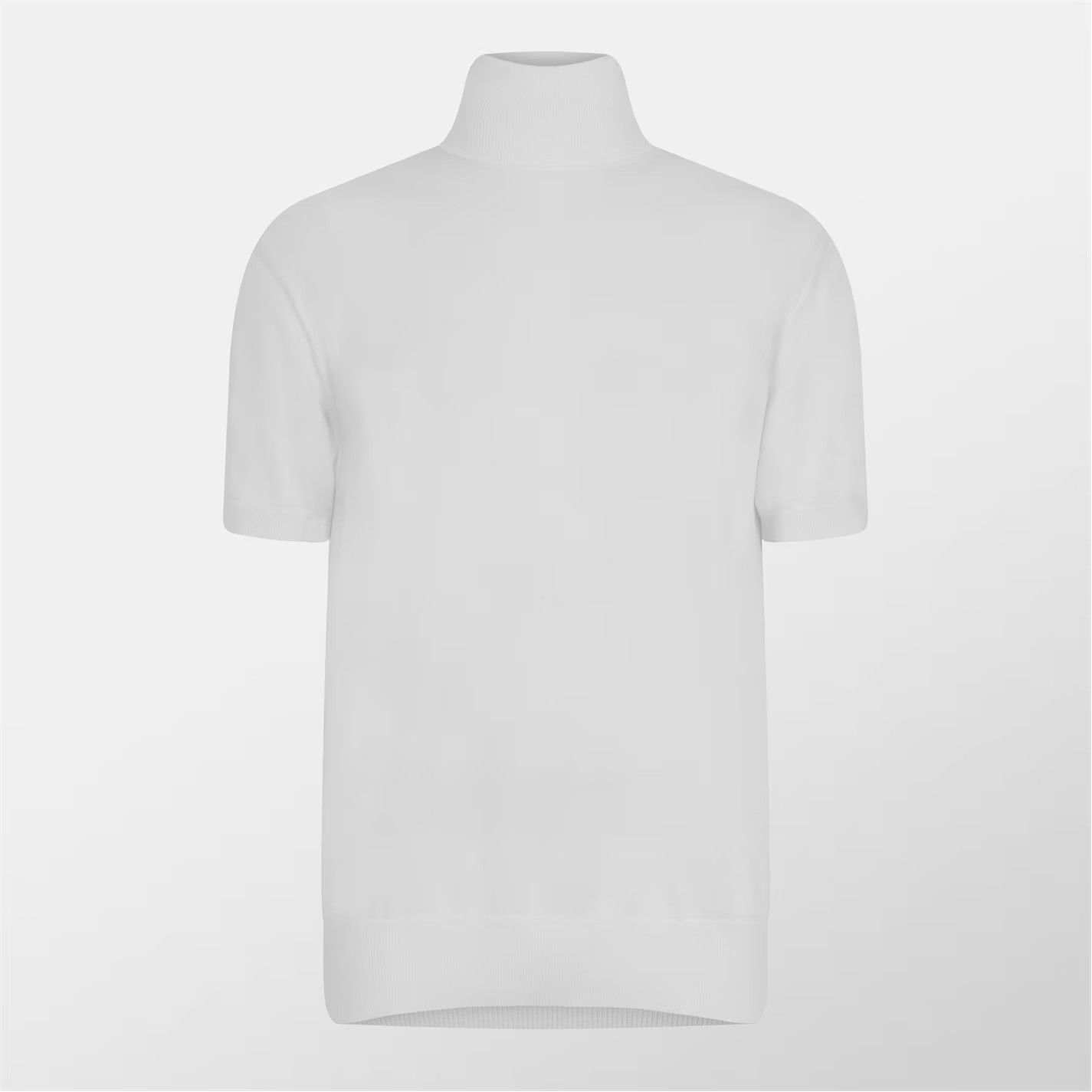 Dolce & Gabbana o1g2r1mq0426 Short Sleeve Turtleneck Knitted Top in White Size US M / EU 48-50 / 2 - 1 Thumbnail