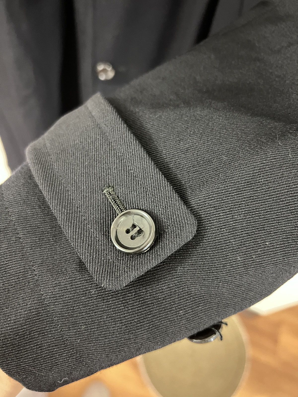 Comme des Garcons SHIRT Comme Des Garcons Shirt Dark Blue Wool Coat Size S Size S / US 4 / IT 40 - 4 Thumbnail