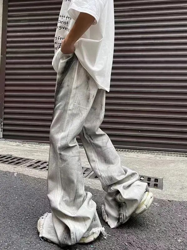 VIBE Street vibe vintage heavy raw edge gradient flared jeans Size US 34 / EU 50 - 3 Thumbnail