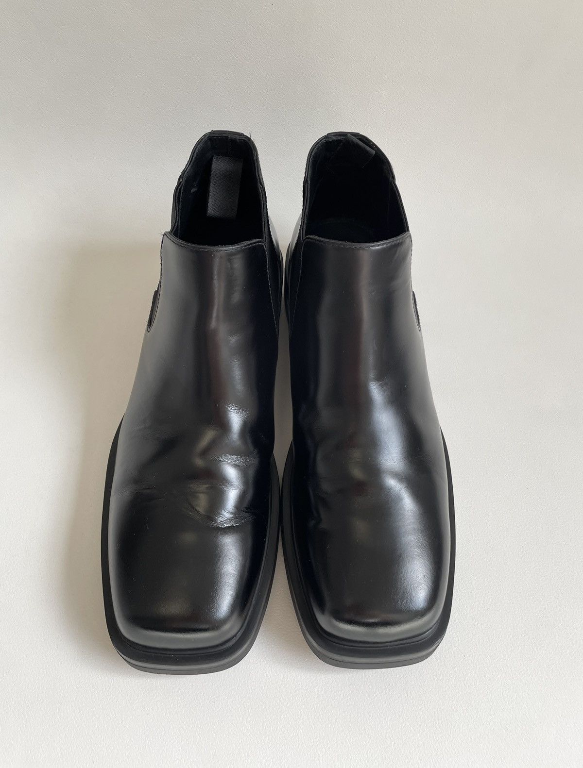 Prada Black Leather ‘Square Toe Boots’ Size US 10.5 / EU 43-44 - 1 Thumbnail