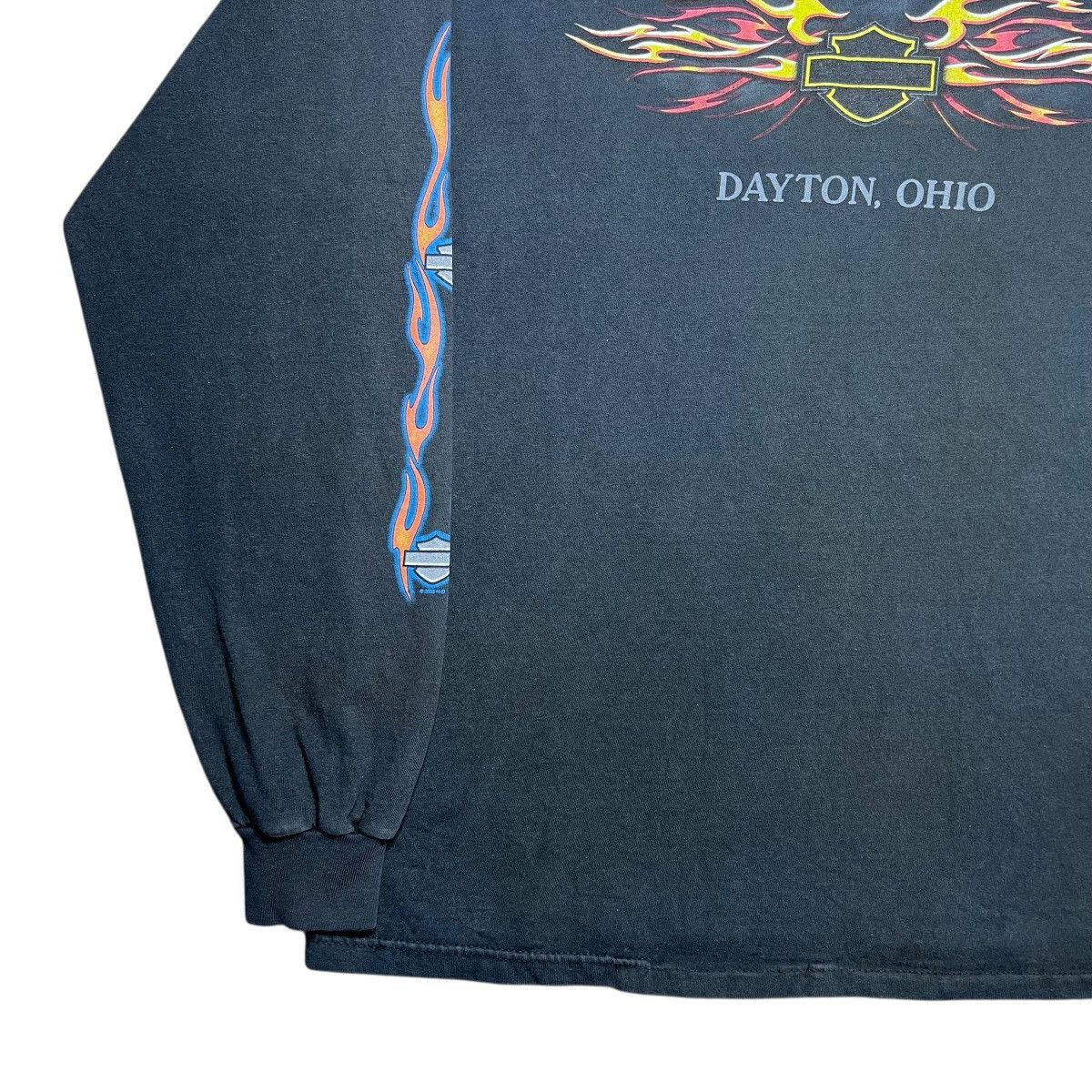 Harley Davidson Vintage 2003 Harley Davidson Flame Long Sleeve Pocket TShirt Size US XL / EU 56 / 4 - 22 Thumbnail