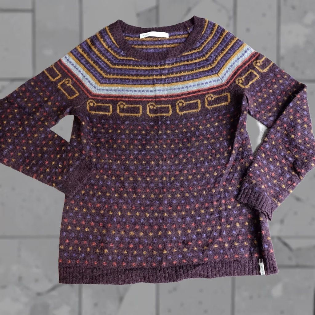 Vintage Woolrich Sweater Shirt Womens M Red Fair Isle Knit Crew Neck Pullover Size M / US 6-8 / IT 42-44 - 1 Thumbnail