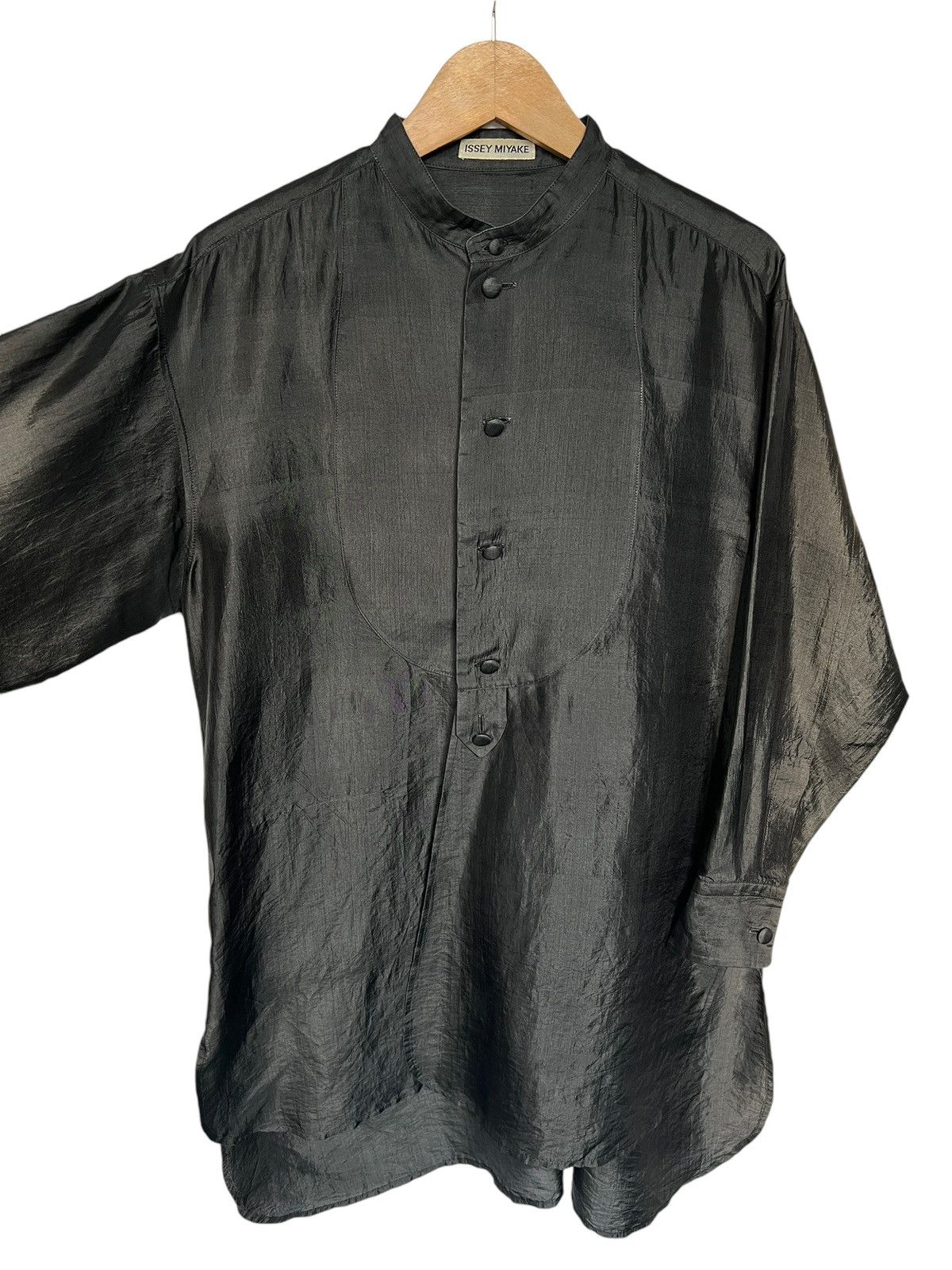 Issey Miyake Vintage Issey Miyake Shanghai Silk Button Shirt Size US L / EU 52-54 / 3 - 1 Thumbnail