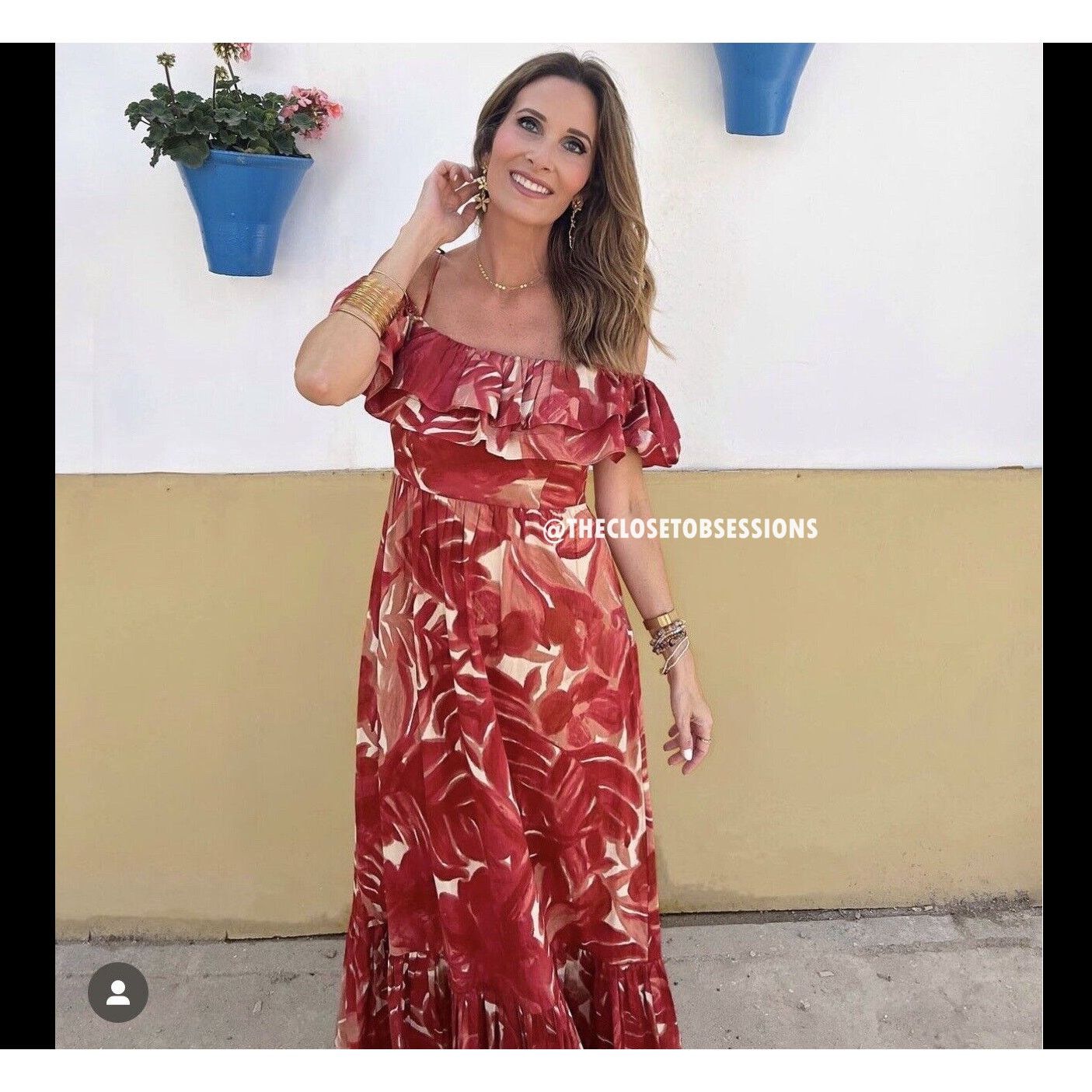 Zara ZARA Red Ruffled Maxi Dress NWT Size S / US 4 / IT 40 - 16 Thumbnail