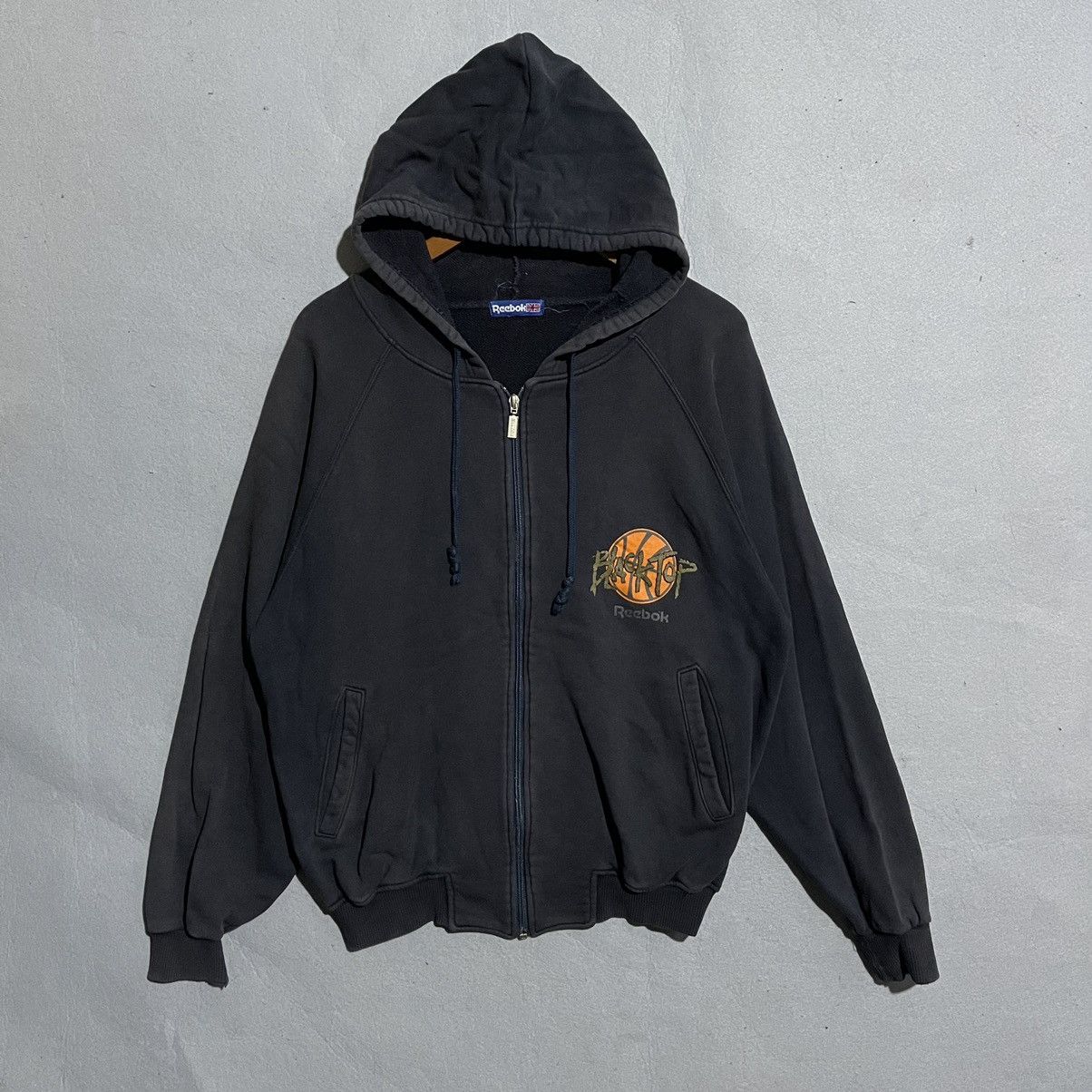 Reebok Vintage 1990s Reebok Blacktop Hoodie Size US L / EU 52-54 / 3 - 4 Thumbnail