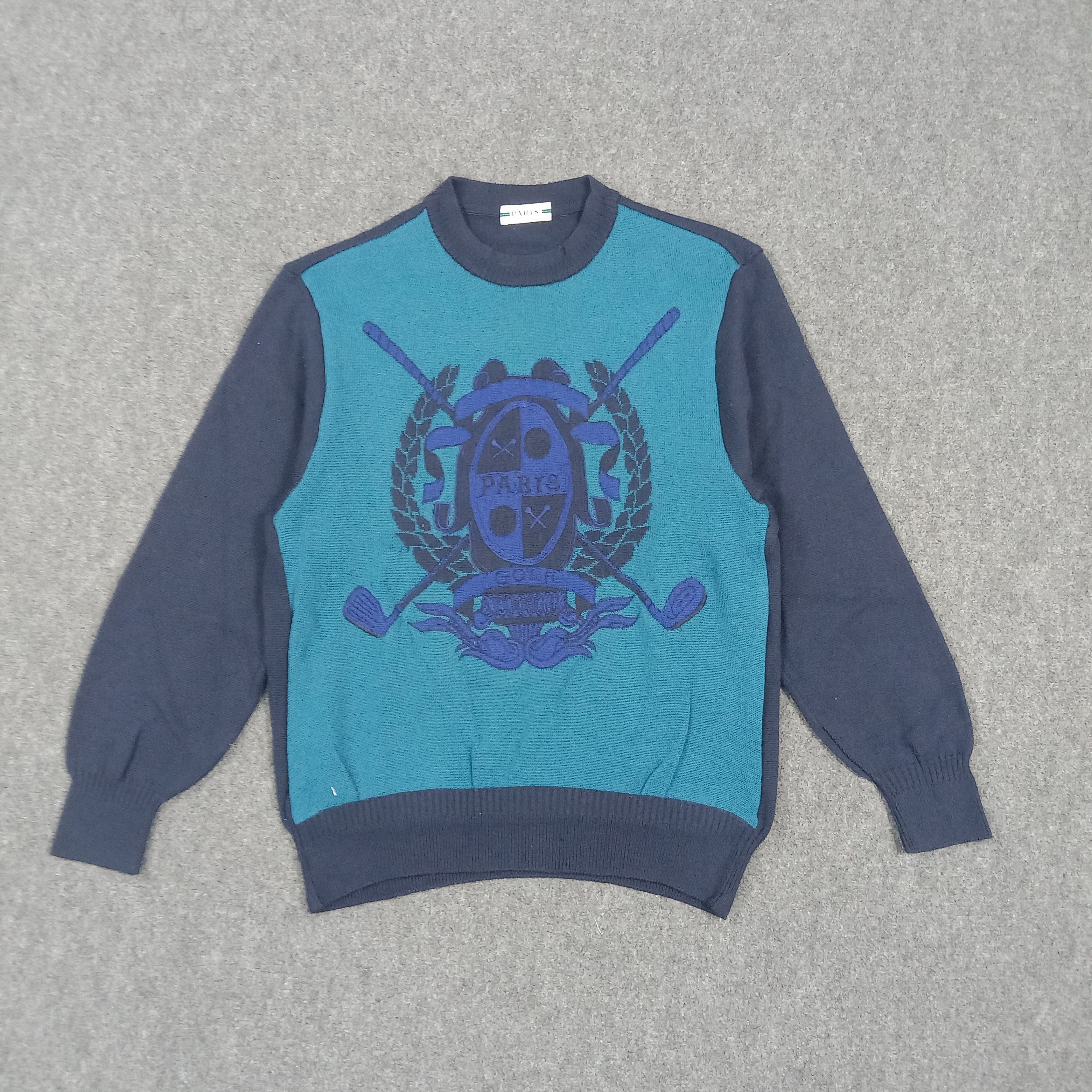 Vintage PARIS Resort Fashion Golf Wool Knit Pullover C291N32 Size US S / EU 44-46 / 1 - 1 Thumbnail