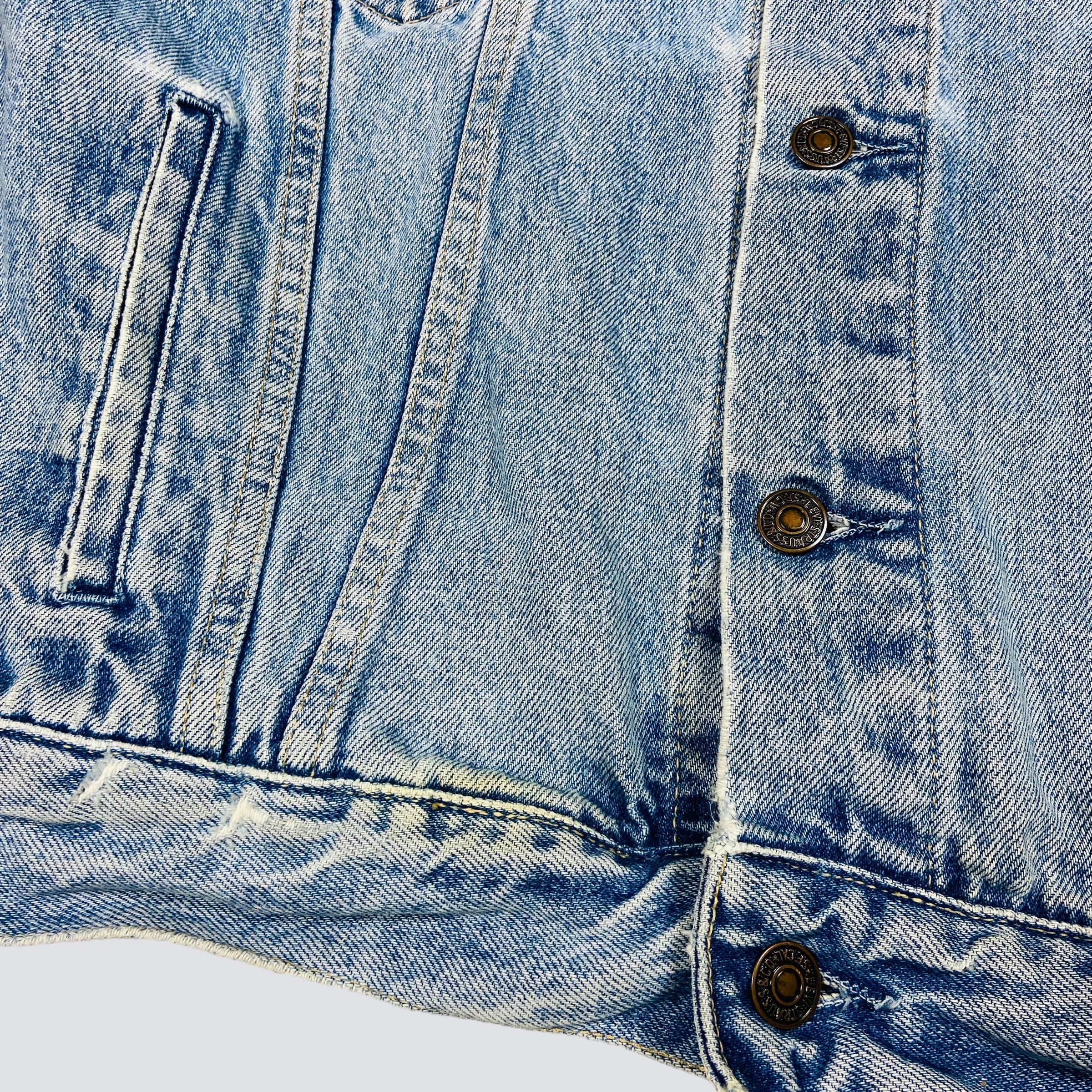 Levi's 1990s BABY BLUE AMAZING LEVIS BOXY FIT JEANS JACKET - № 2127 Size US L / EU 52-54 / 3 - 5 Thumbnail