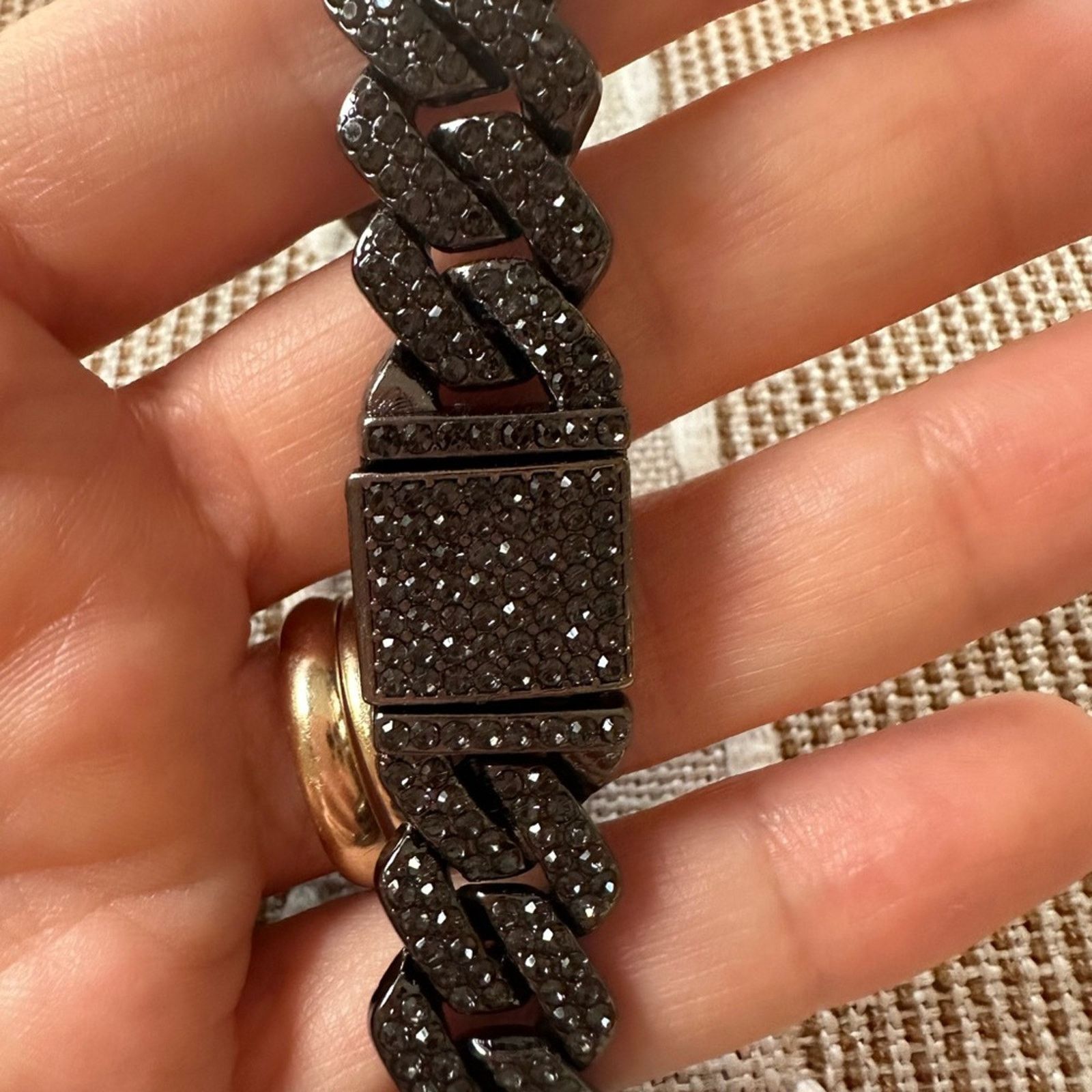 Other Black Miami Cuban Tennis Bracelets 7.9” Size ONE SIZE - 5 Thumbnail