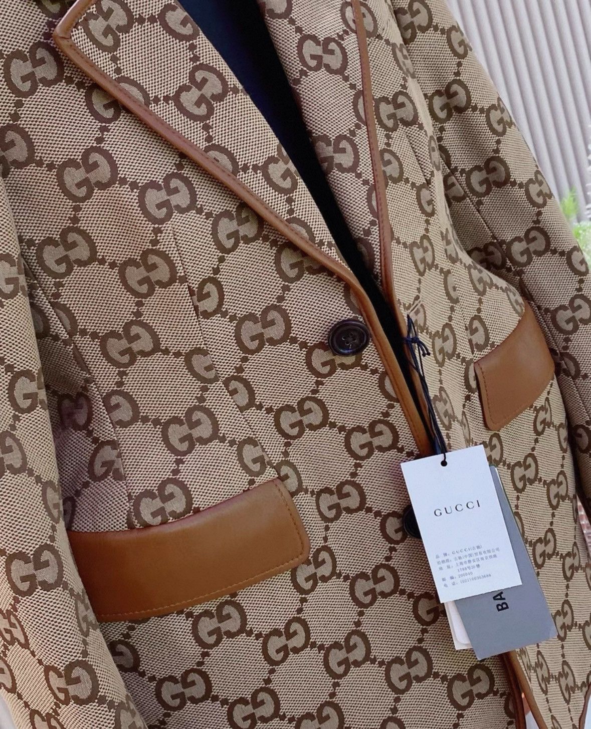 Gucci Gucci Full-print old-fashioned leather suit jacket Size XS / US 0-2 / IT 36-38 - 4 Thumbnail