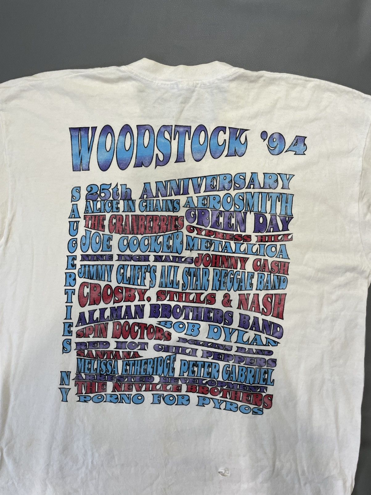 Band Tees Rare Vintage Woodstock 94 Tee shirt Size US XL / EU 56 / 4 - 4 Thumbnail
