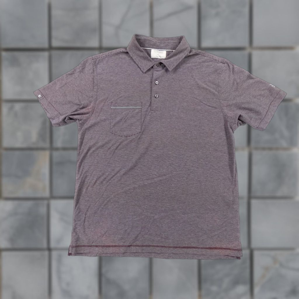 Vintage Linksoul Polo Shirt Red Gray Striped Short Sleeve Large Men’s Preppy Casual Size US L / EU 52-54 / 3 - 1 Thumbnail