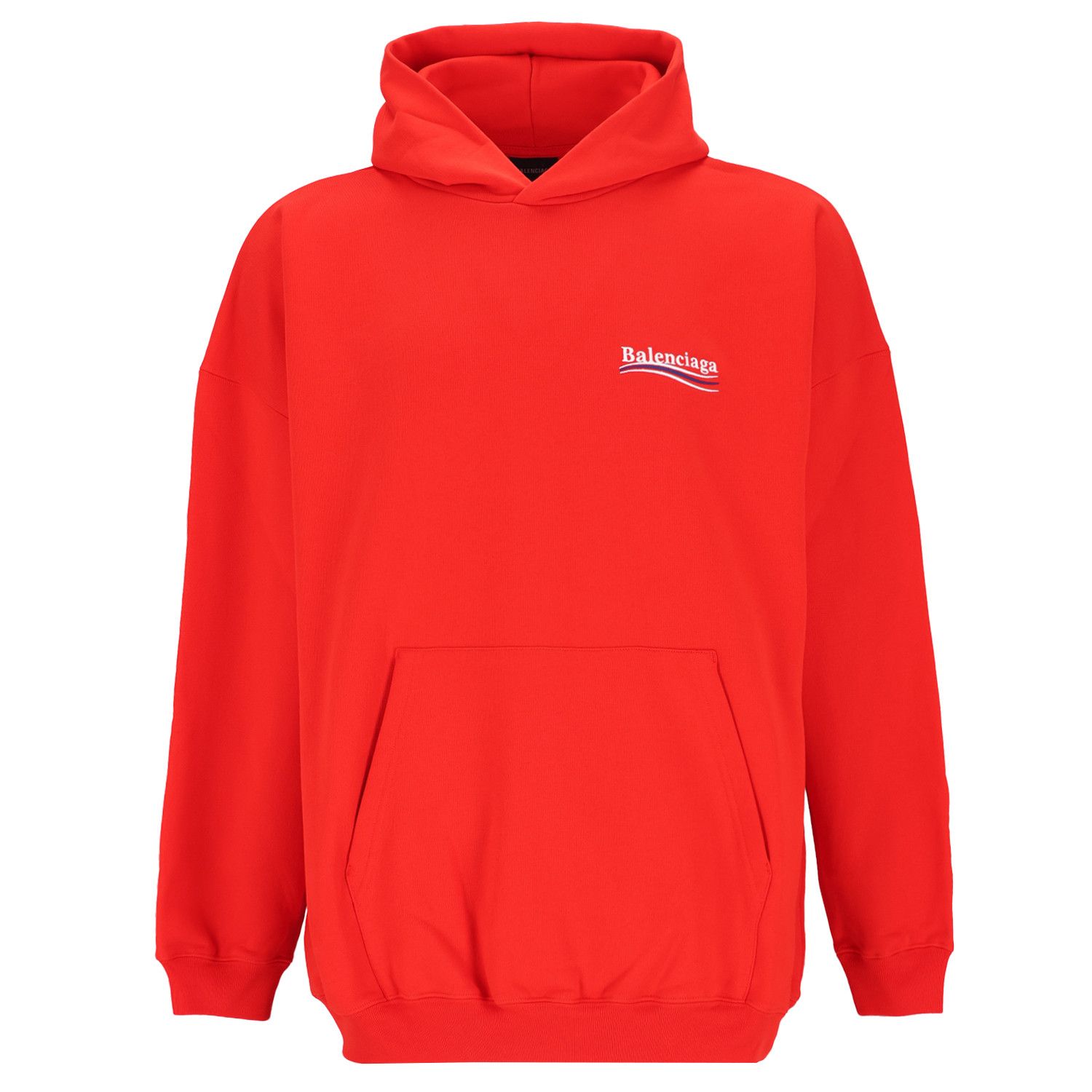 Balenciaga o1srvl11e1124 Large Fit Hoodie in Red/White/Blue Size US XS / EU 42 / 0 - 5 Thumbnail