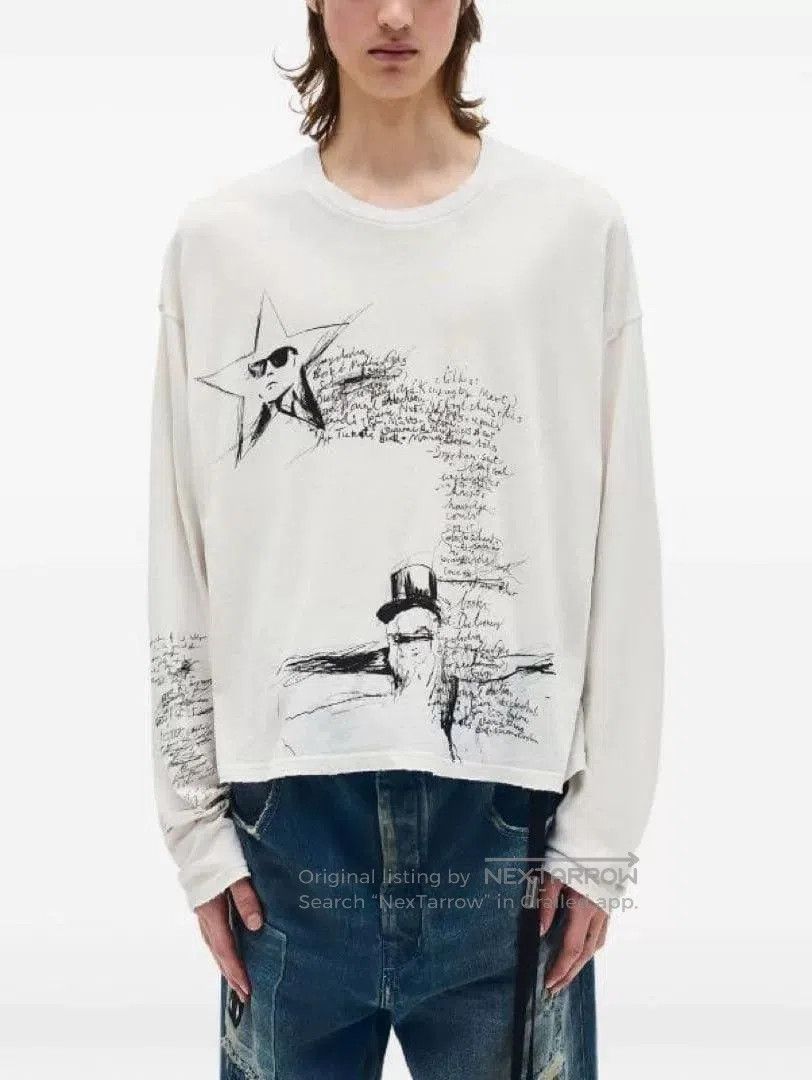 Ann Demeulemeester Ann Demeulemeester Sketchbook Boxy Long Sleeve T. Size M / US 6-8 / IT 42-44 - 2 Thumbnail