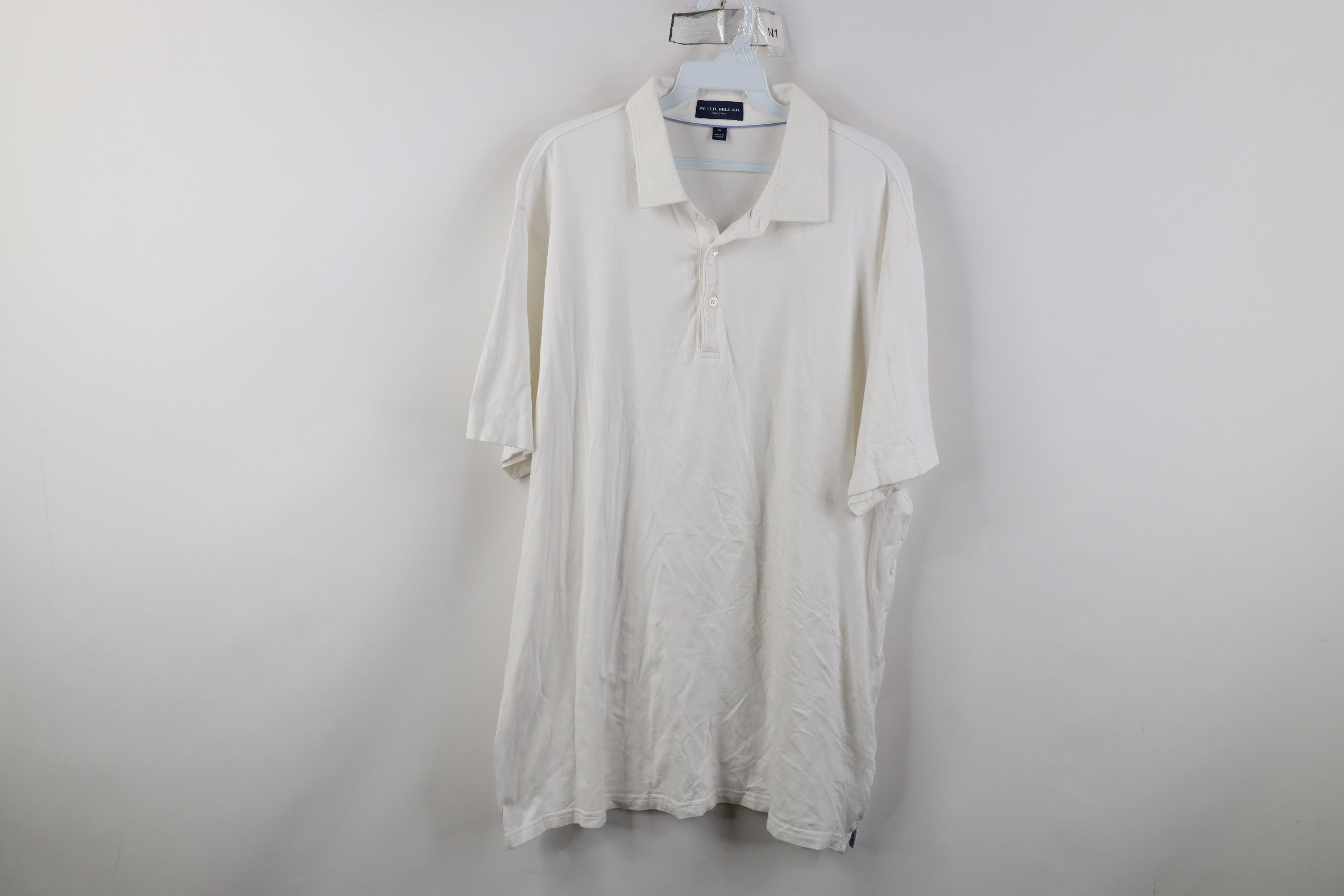 Peter Millar Peter Millar Collection Knit Collared Golf Polo Shirt White Size US XL / EU 56 / 4 - 1 Thumbnail