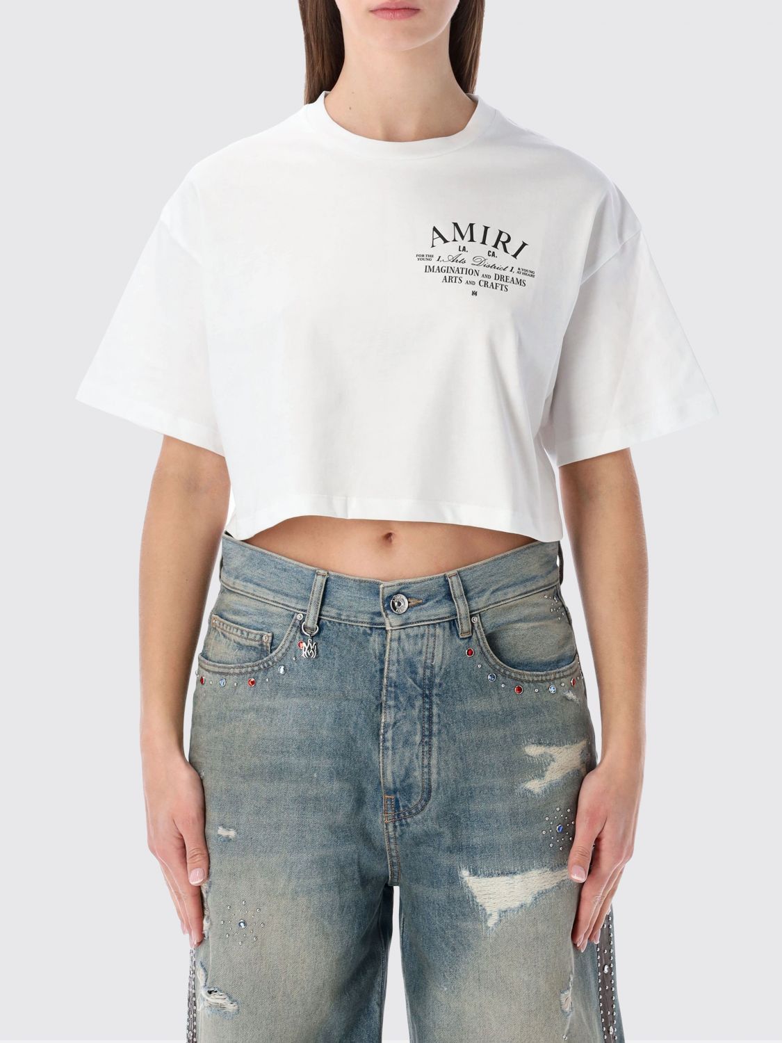 Amiri Amiri T-Shirt Woman White Size XS / US 0-2 / IT 36-38 - 1 Thumbnail