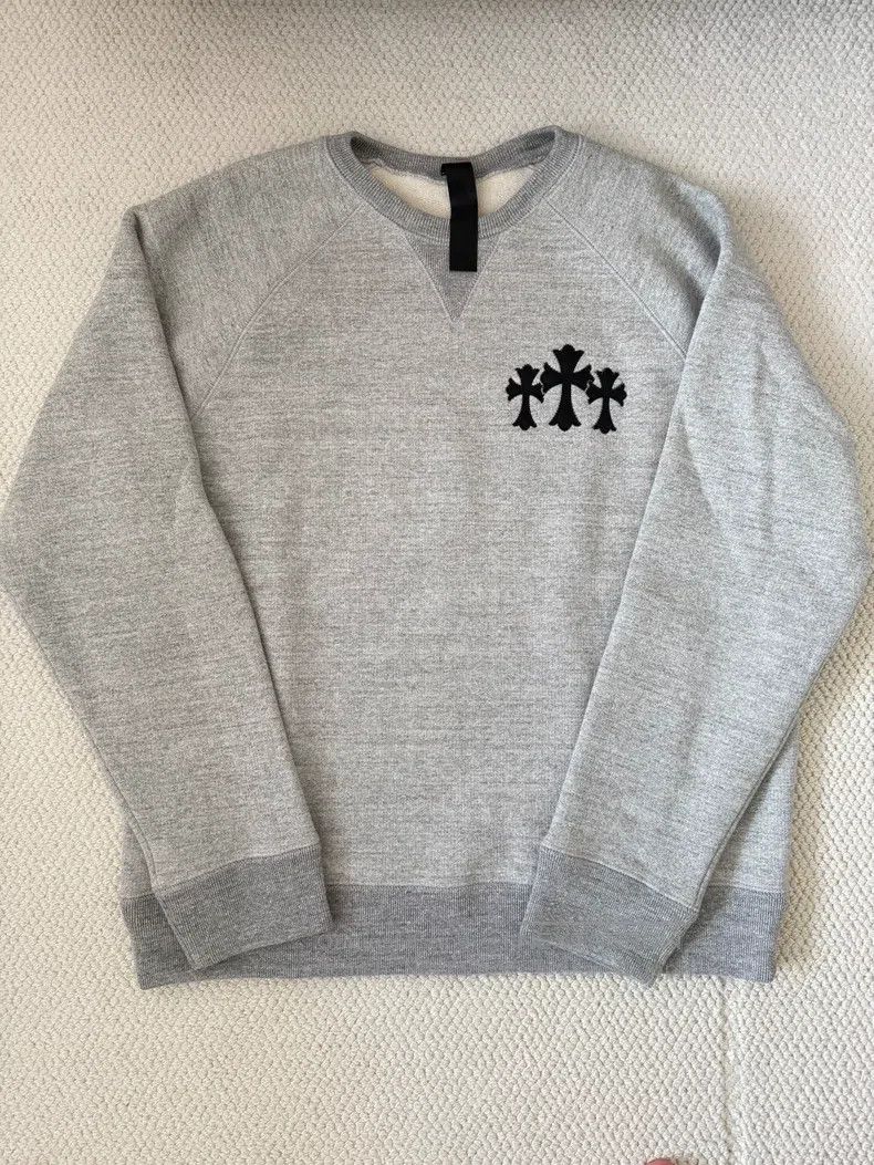 Chrome Hearts Chrome Hearts Size M Three-cross embroidered sweater Size US M / EU 48-50 / 2 - 1 Thumbnail