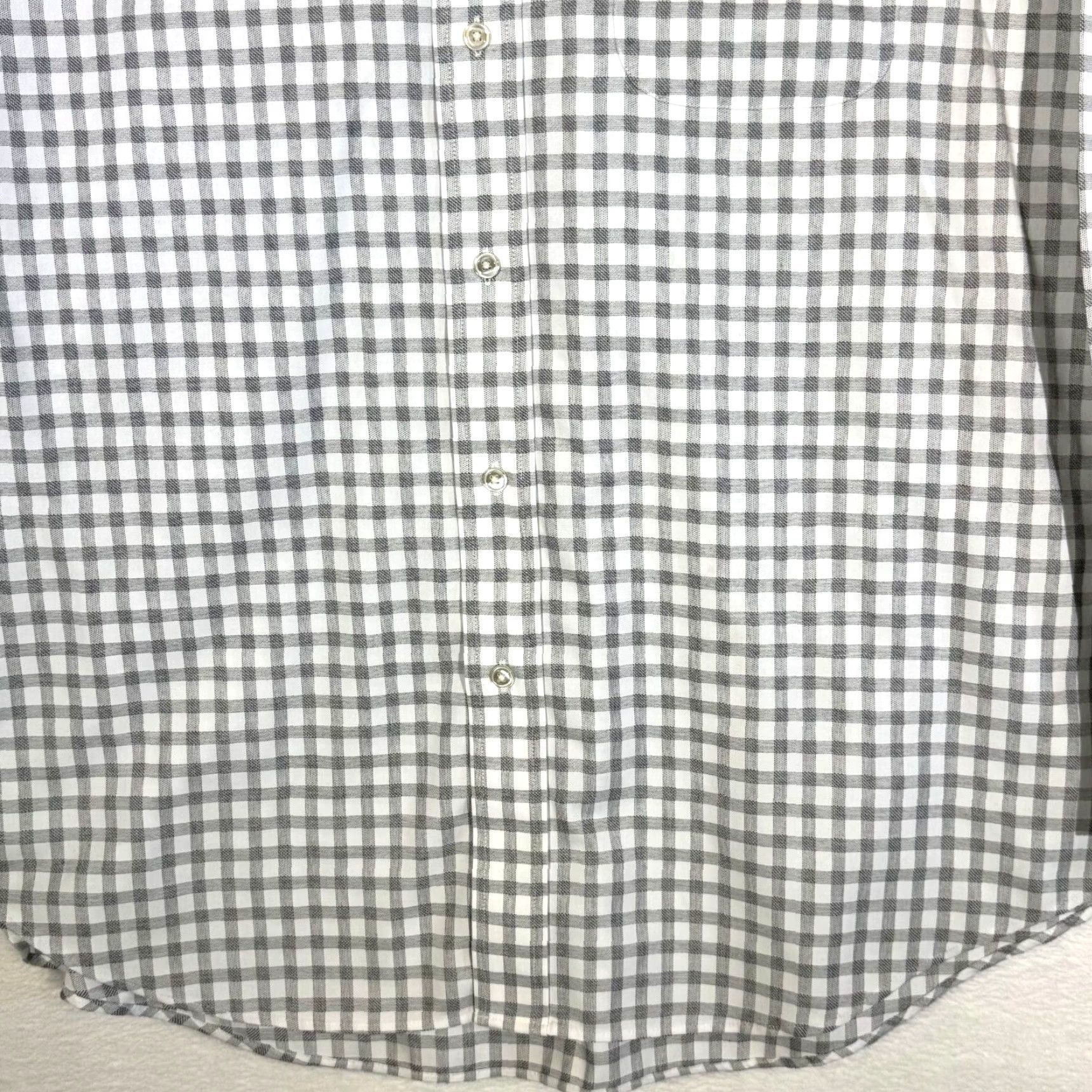 Vintage Gold Label Shirt Men XL Gray Check 100 % Cotton Non Iron Perfect Performance Size US XL / EU 56 / 4 - 6 Thumbnail