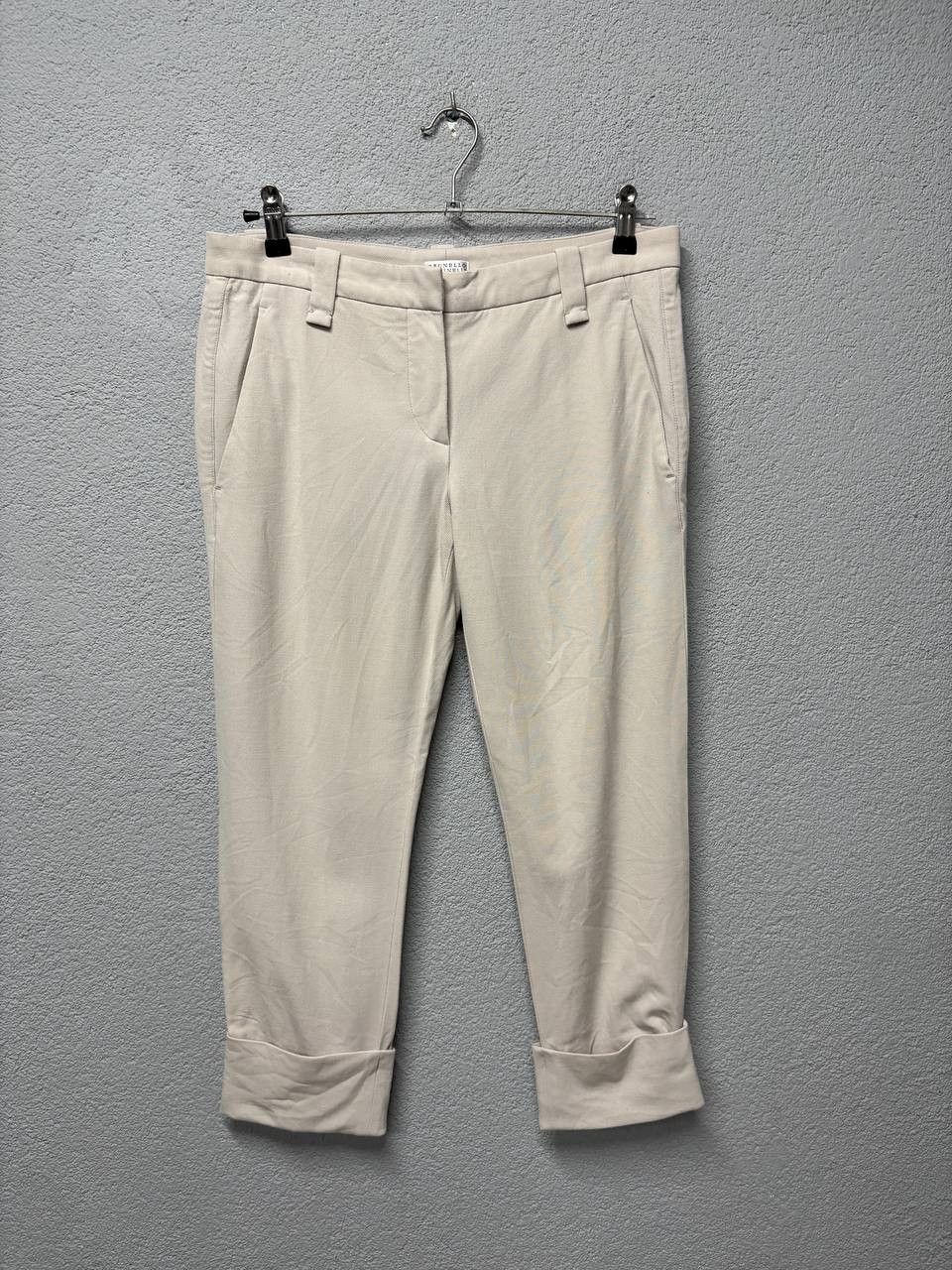 Brunello Cucinelli Brunello Cucinelli womens wool pants biege size US 6 / M Size 28" / US 6 / IT 42 - 1 Thumbnail