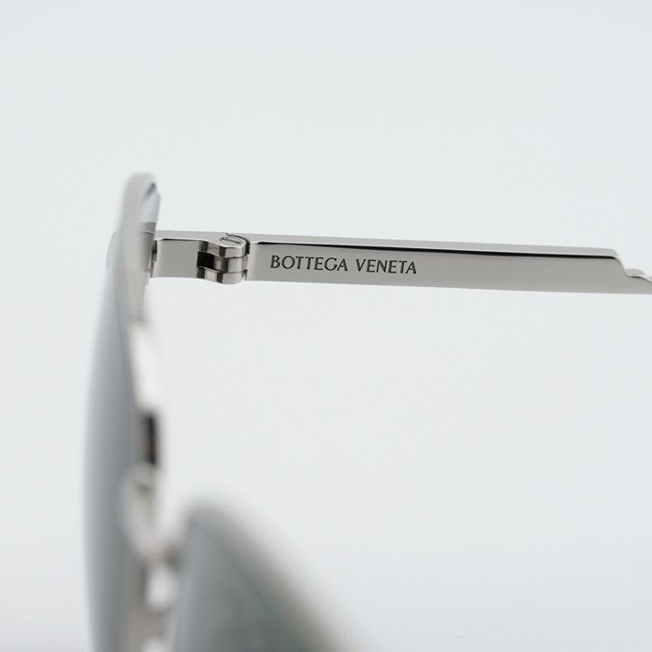 Bottega Veneta Bottega Veneta BV1237S 003 Sunglasses Silver Square Frame Size ONE SIZE - 8 Thumbnail