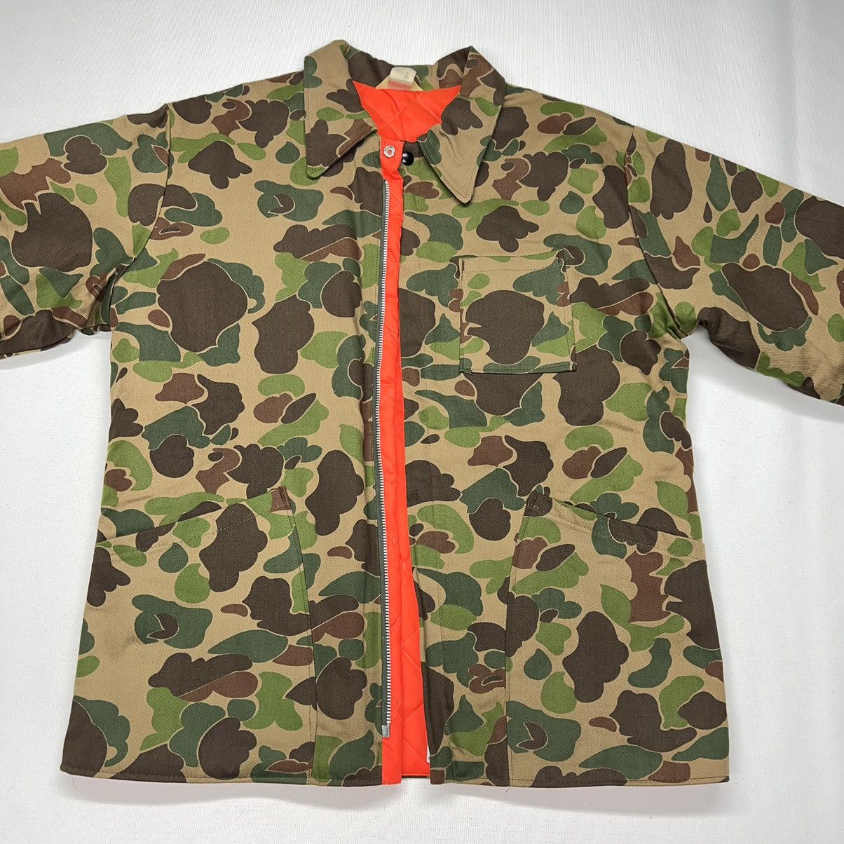 Vintage VTG Ranger Jacket Duck Camo Orange Lined Quilted Canvas 90s Size US M / EU 48-50 / 2 - 2 Thumbnail