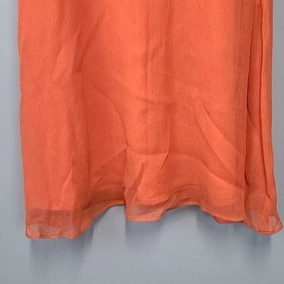 J.Crew J. Crew A Line Dress Womens Petite 8 Orange 100% Silk Sleeveless Fairy Size M / US 6-8 / IT 42-44 - 4 Thumbnail
