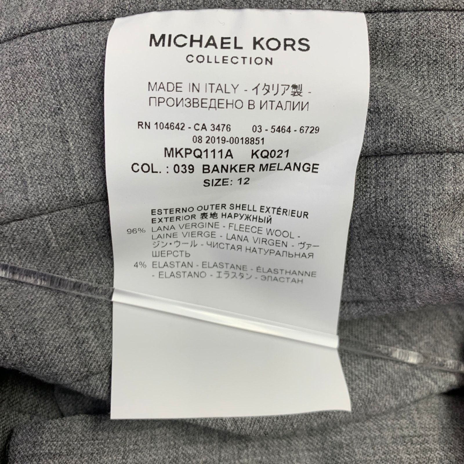 Michael Kors MICHAEL KORS COLLECTION 12 Grey Wool Blend Pleated Skirt Size 34" / US 12 / IT 48 - 4 Thumbnail