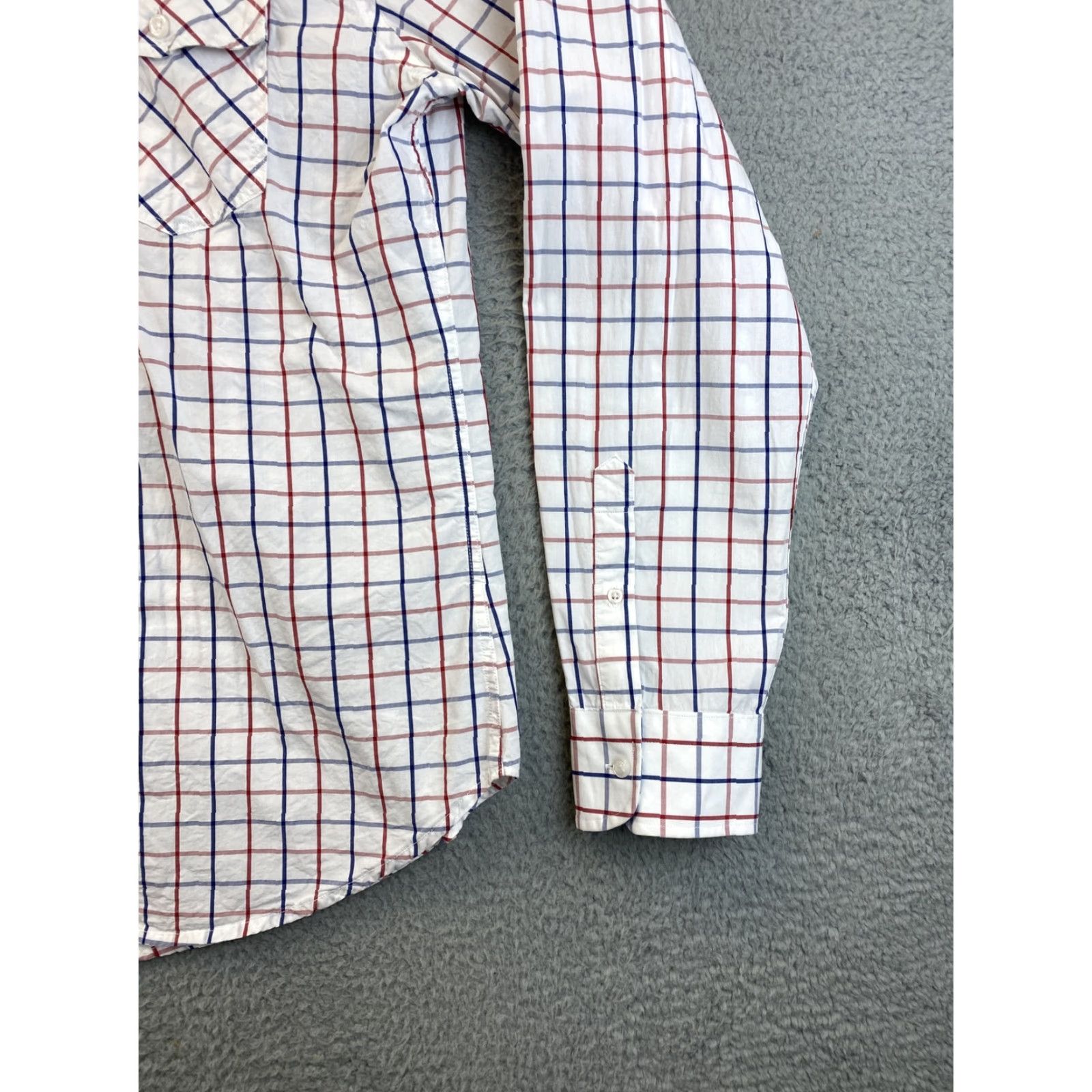 Zara ZARA Button-Up Shirt Men L Button-Front Long Sleeve Multicolor Check Cotton Knit 84-43 Regular Collar Shirt Size US L / EU 52-54 / 3 - 2 Thumbnail