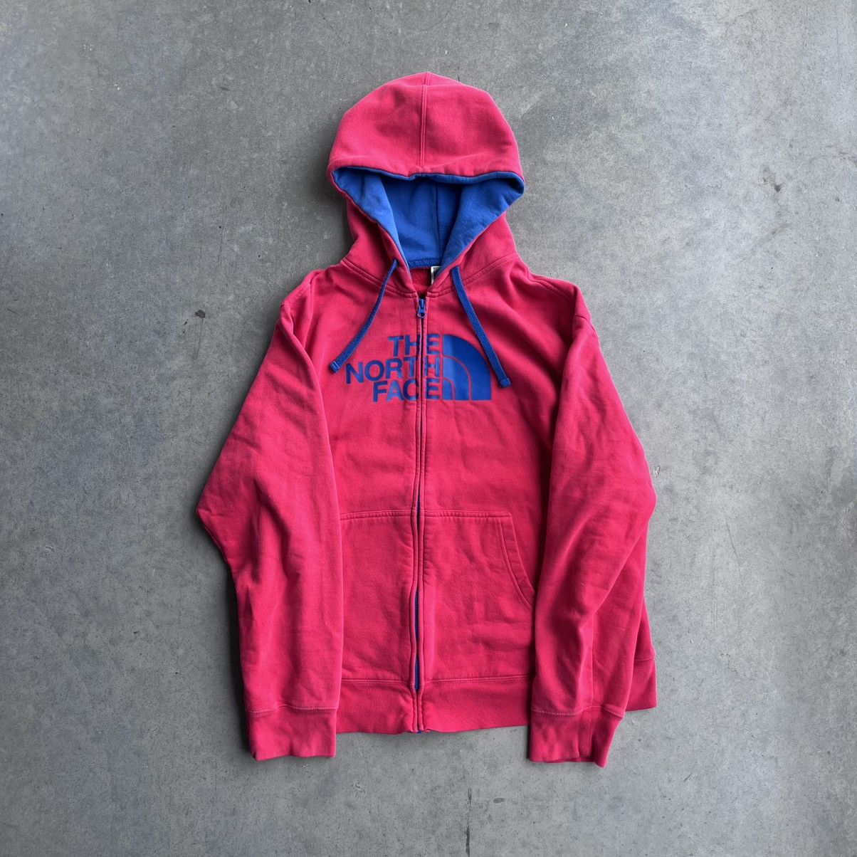 The North Face CRAZY Y2K The North Face Red and Blue Faded Hoodie Zip Up XL Size US XL / EU 56 / 4 - 1 Thumbnail