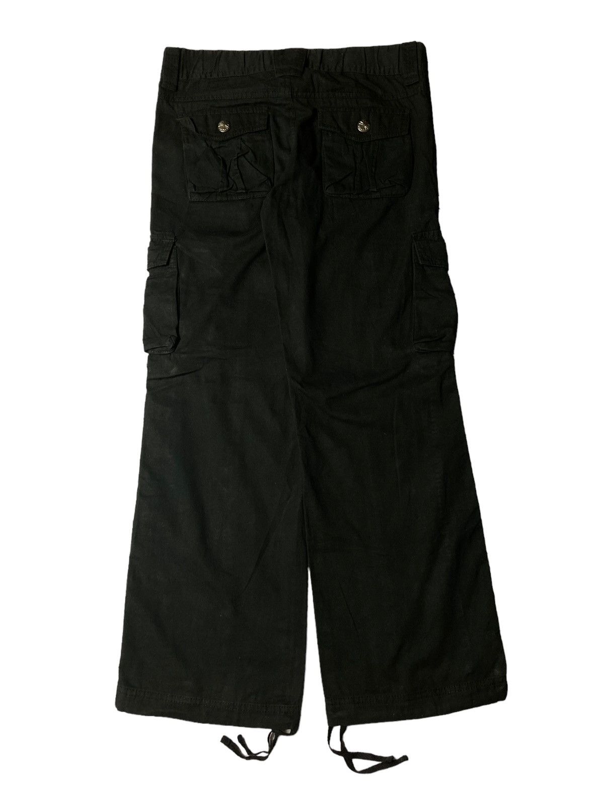 Japanese Brand × Le Grande Bleu (L.G.B.) 2000s Unknown Black Flared Cargo Pants Inspired Goa Size US 31 - 4 Thumbnail