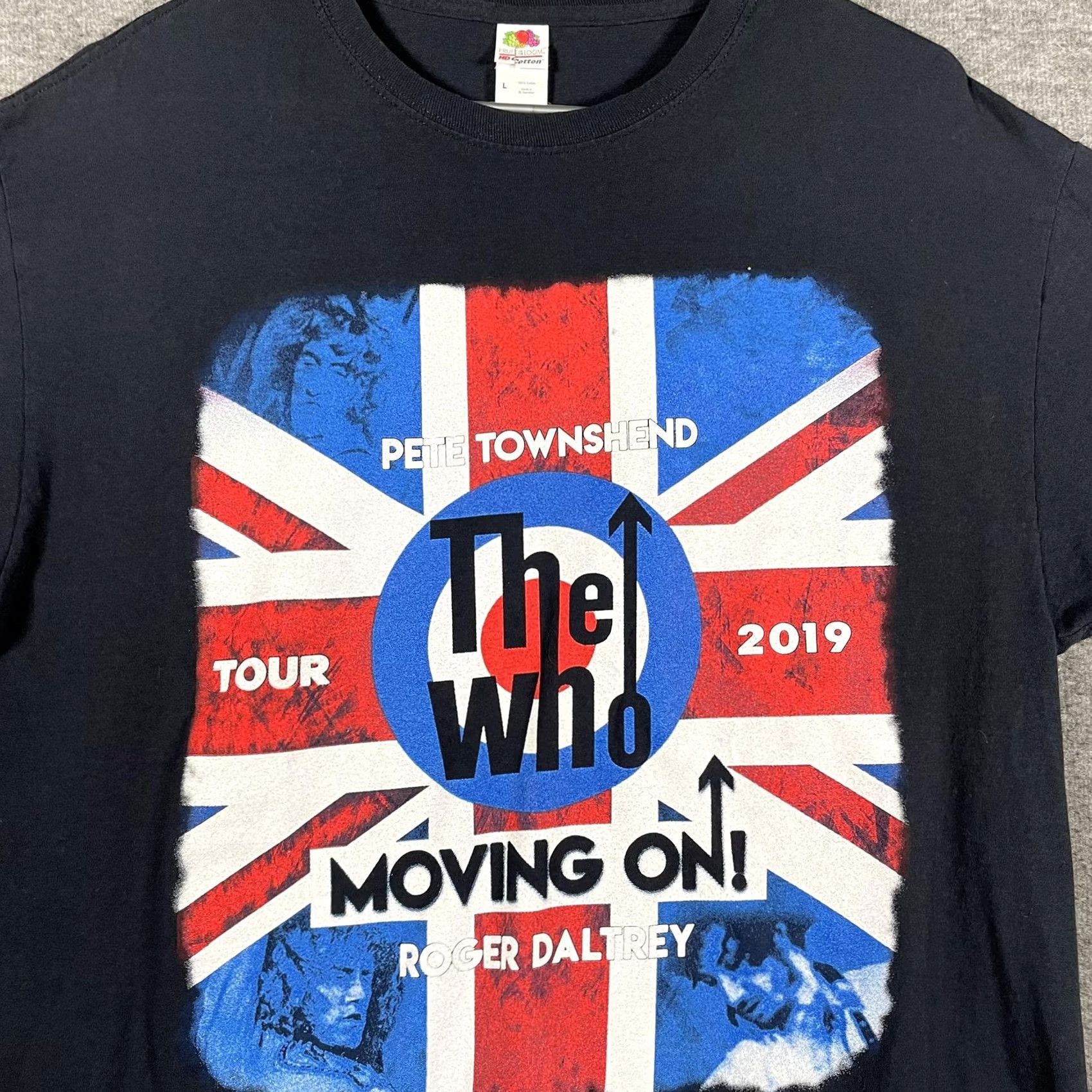 Fruit Of The Loom The Who Shirt Mens Large Black Moving On Tour 2019 Graphic Rock Band Tee Size US L / EU 52-54 / 3 - 2 Thumbnail
