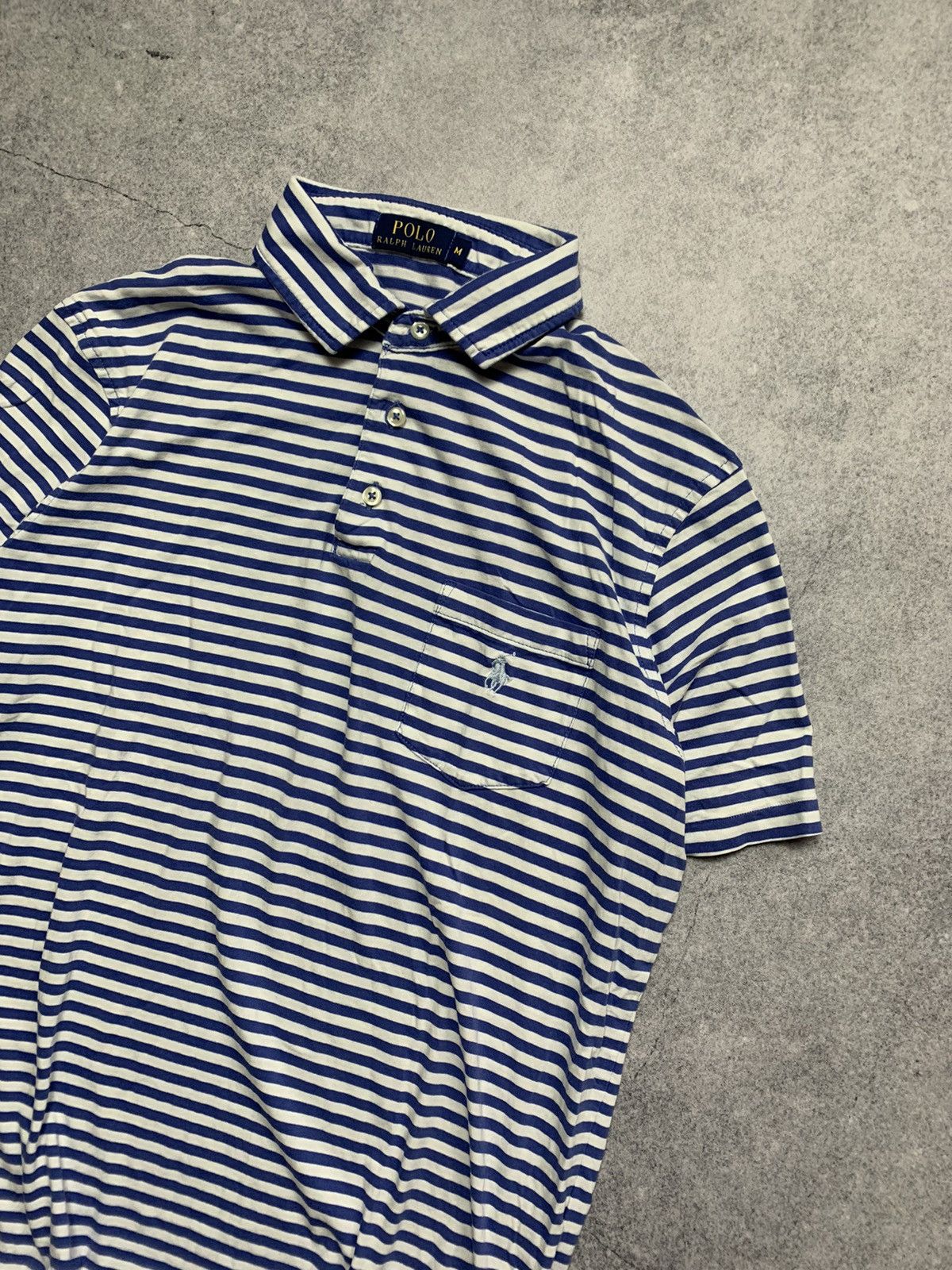 Ralph Lauren Vintage Polo Ralph Lauren faded pocket Y2K Rugby polo shirt Size US M / EU 48-50 / 2 - 3 Thumbnail