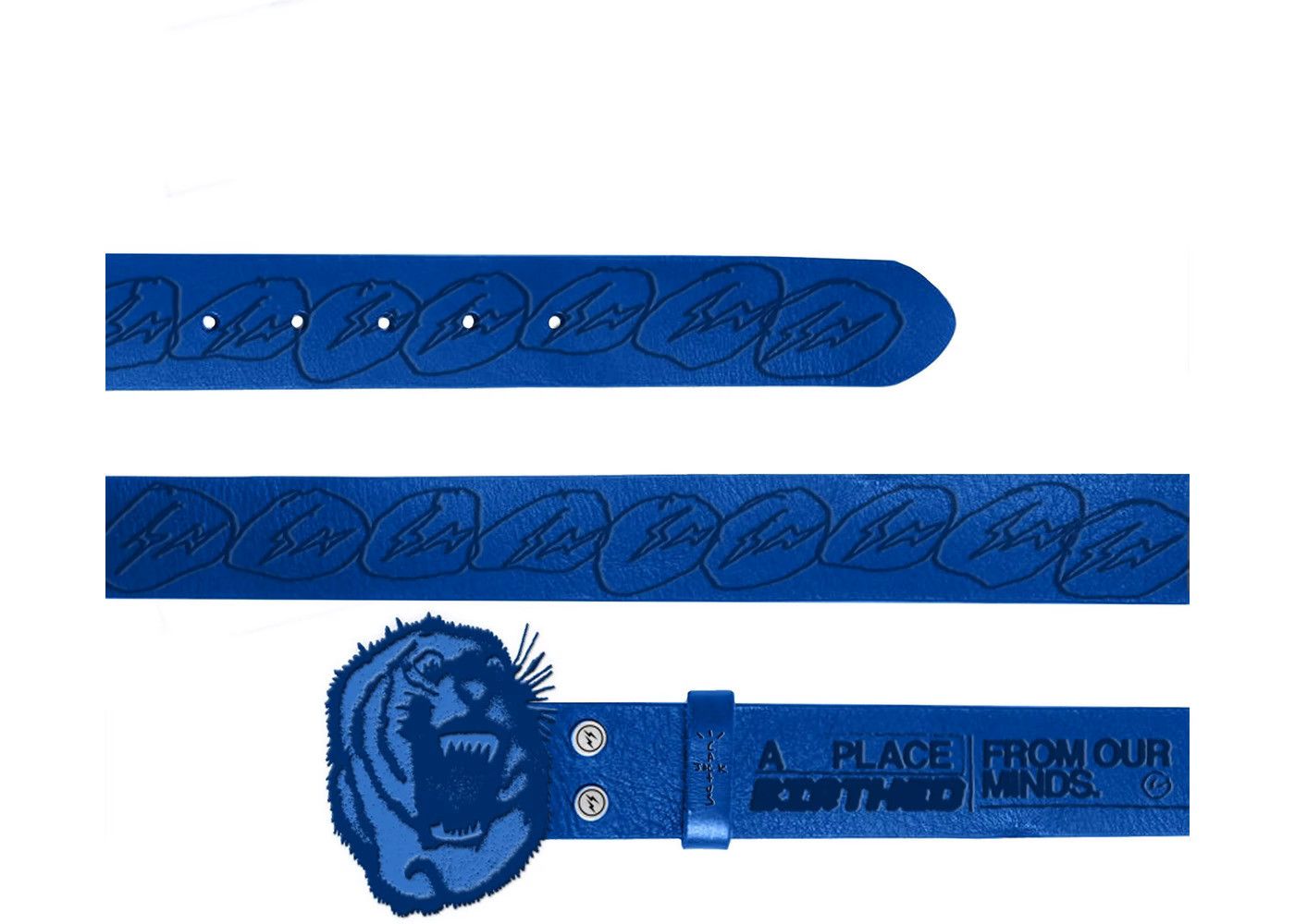 Travis Scott Blue Cactus Jack For Fragment Logo Belt Size 38 Size 38 - 1 Thumbnail