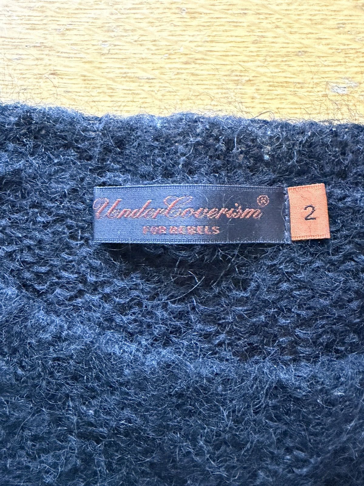 Undercover Undercoverism For Rebels Black/Grey Split Mohair Sweater Size US M / EU 48-50 / 2 - 2 Thumbnail