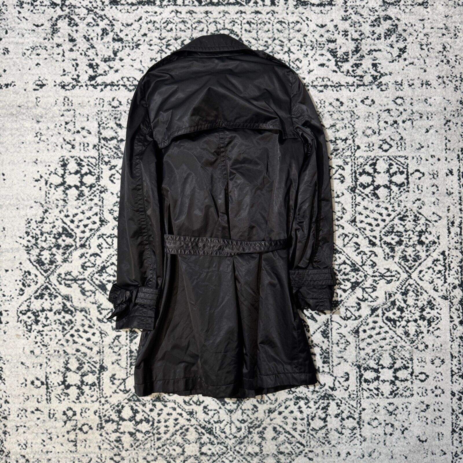 Escada × Vintage Vintage Escada Black Nylon Trench Coat Size 36 IT Y2K 90s Ar Size US L / EU 52-54 / 3 - 9 Thumbnail