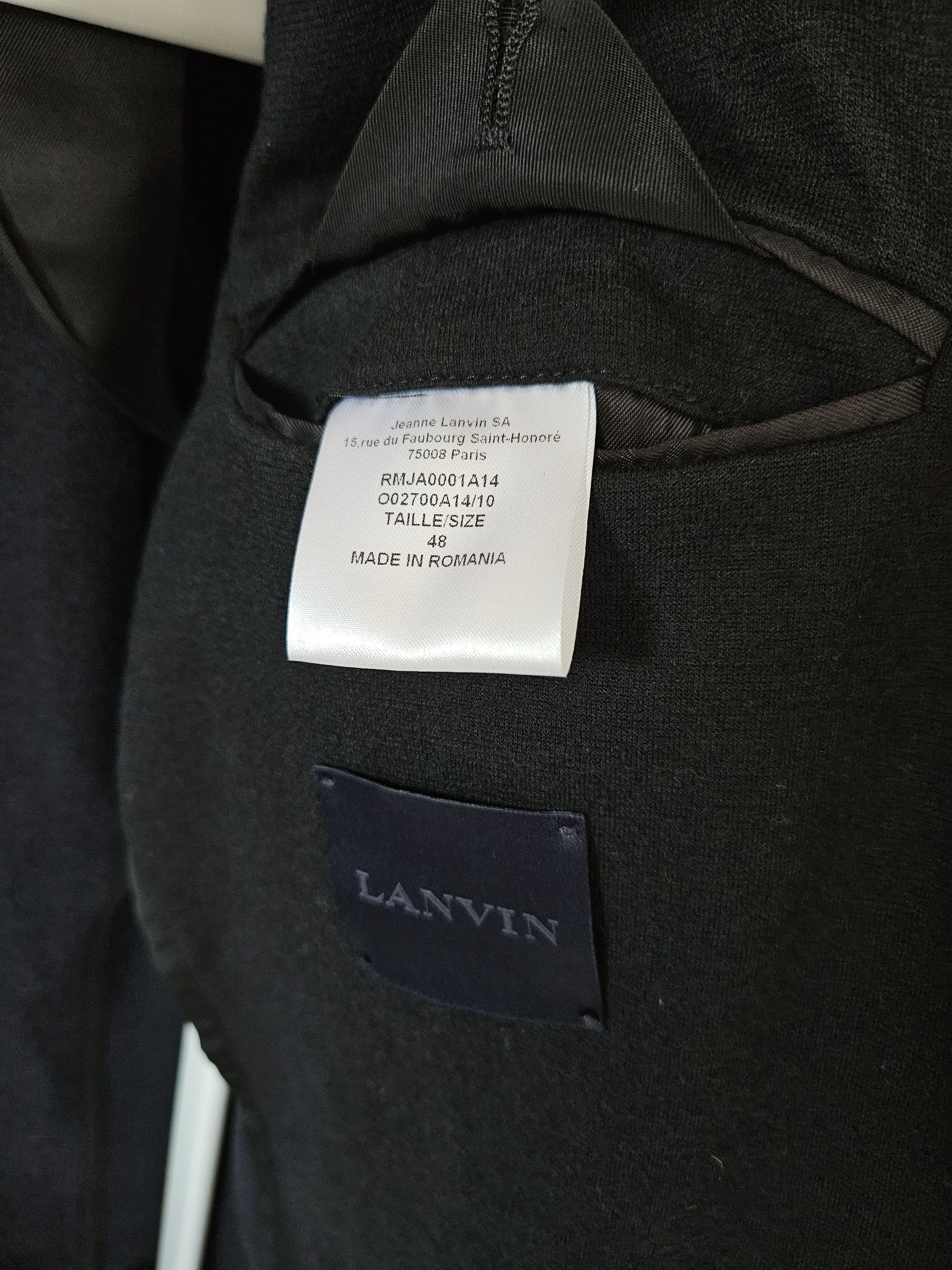 Lanvin Lanvin quarter-lined wool raw edge blazer Size 48R - 10 Thumbnail